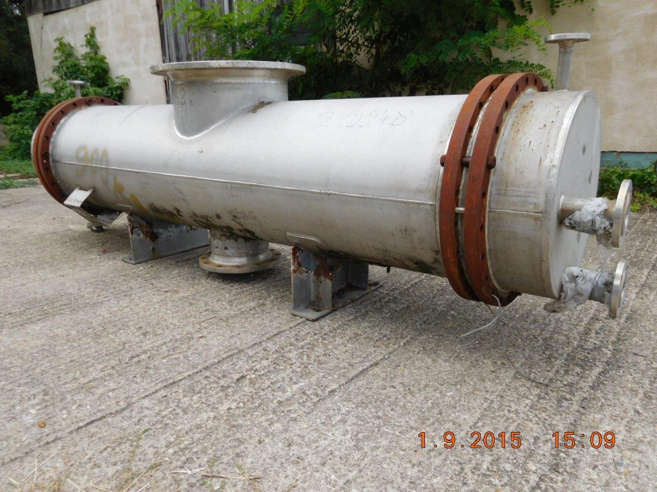  Shell and Tube Heat Exchanger 15 m² (161.5 ft²) Stainless Steel Austenitic For Sale - IPP# 219948