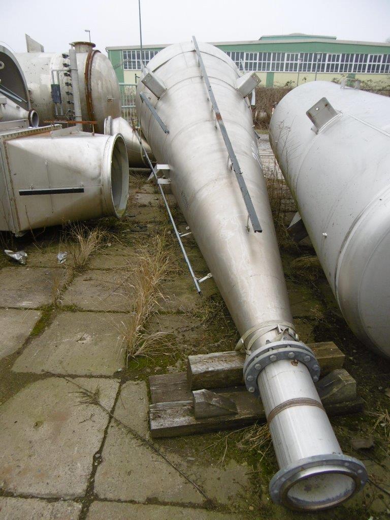 IPP# 219981, 2,400 mm (94.5 in)  Stainless Steel 321 Cyclone Dust Collector For Sale