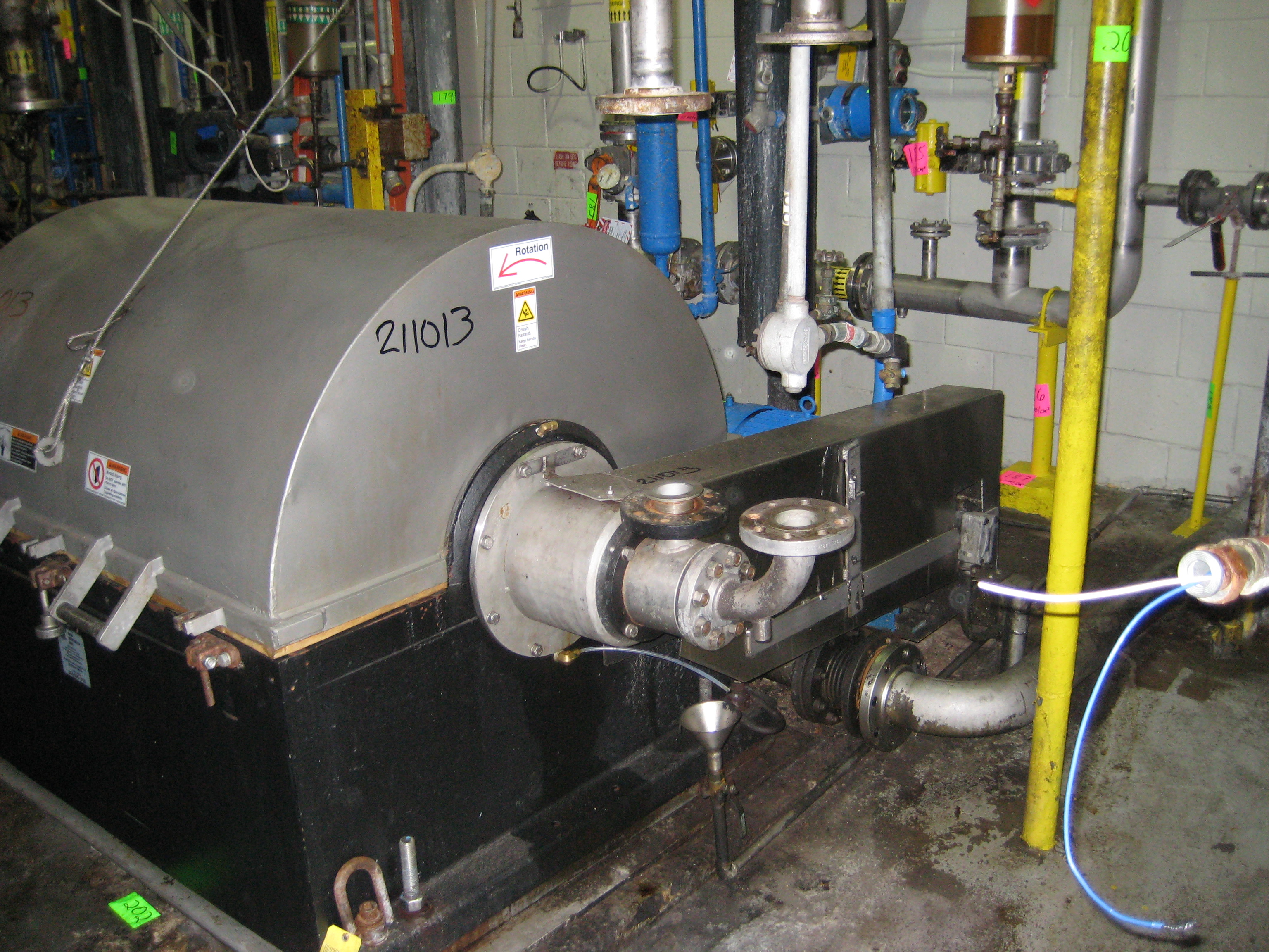 IPP# 211013, 18.6 kW (25 HP)  Stainless Steel 316  Centrifuge-Misc. & Hydraulic For Sale