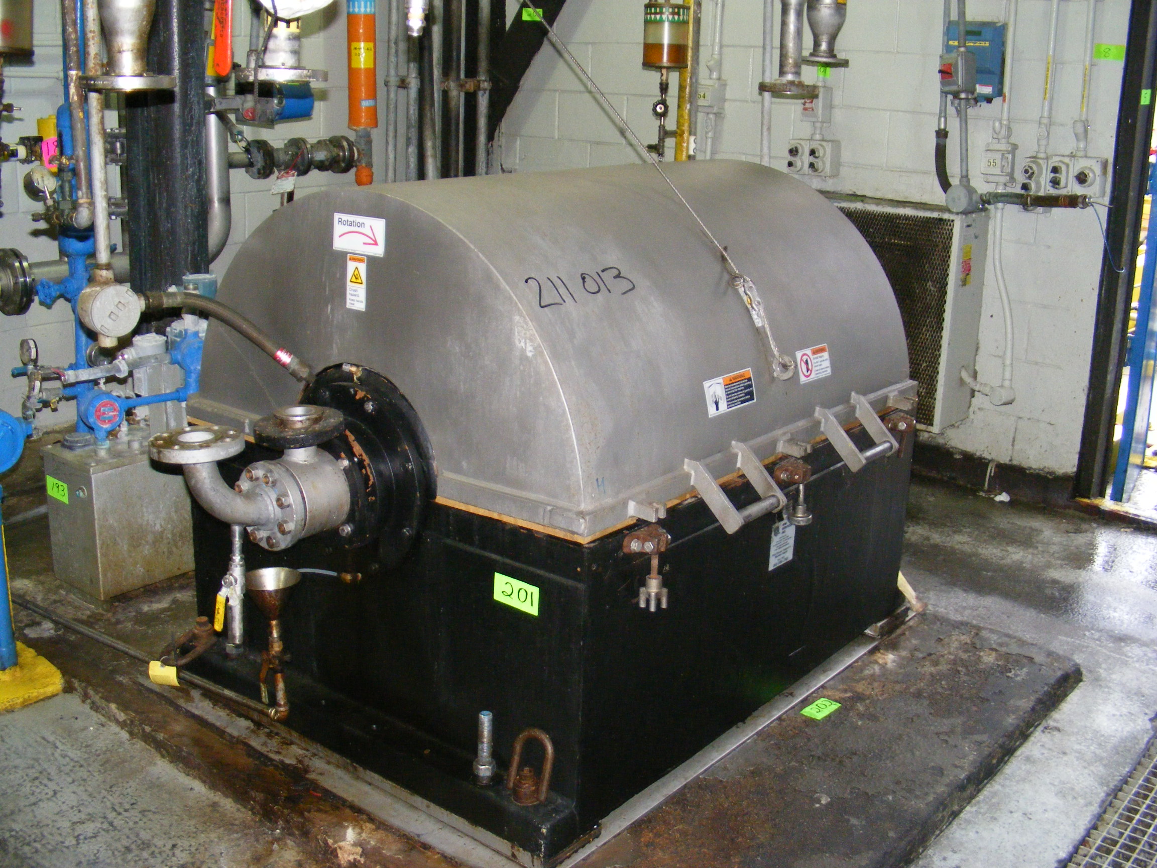 IPP# 211013, 18.6 kW (25 HP)  Stainless Steel 316  Centrifuge-Misc. & Hydraulic For Sale