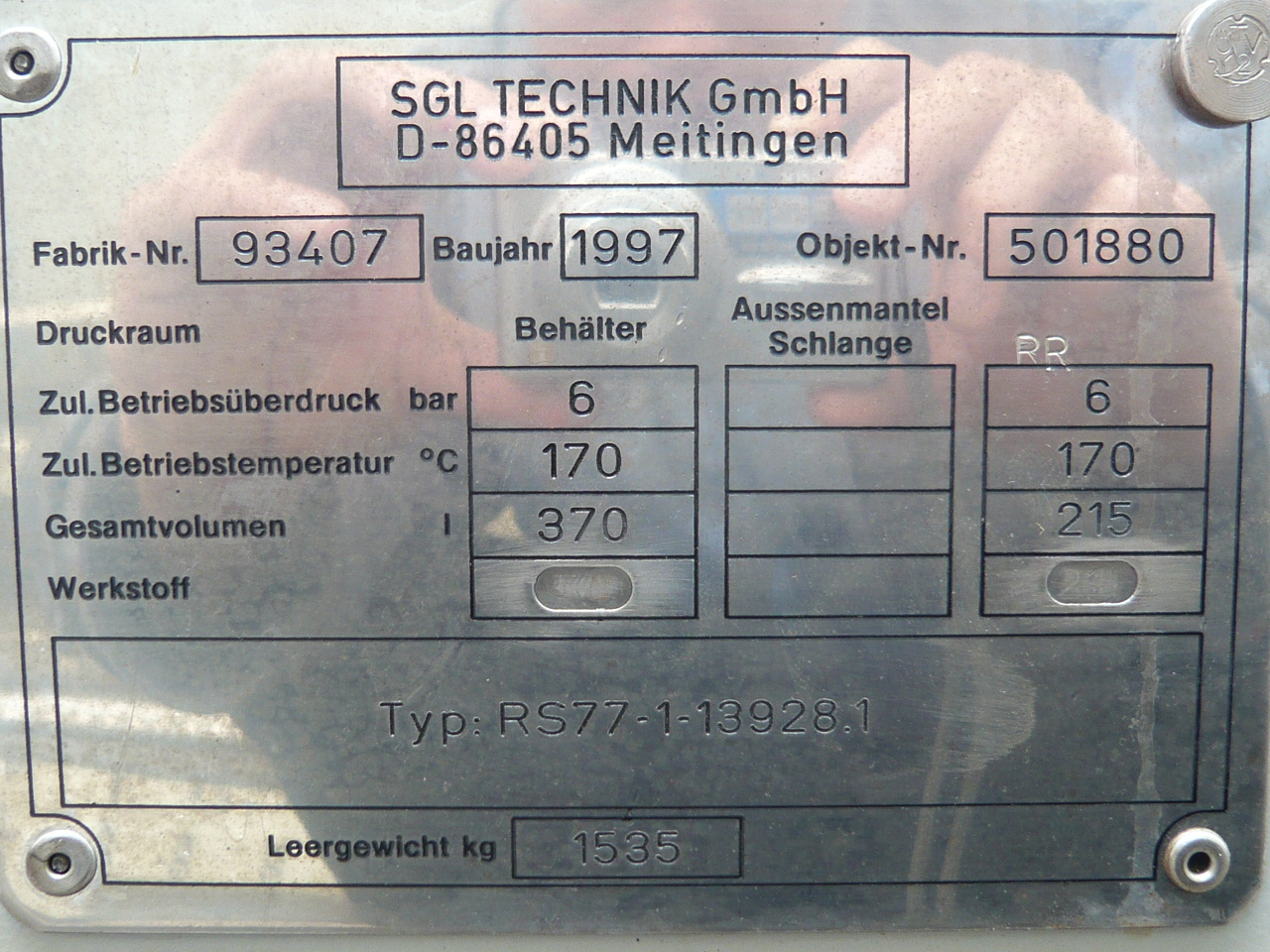 IPP# 211576, 22 m² (236.8 ft²)  Graphite Shell and Tube Heat Exchanger For Sale