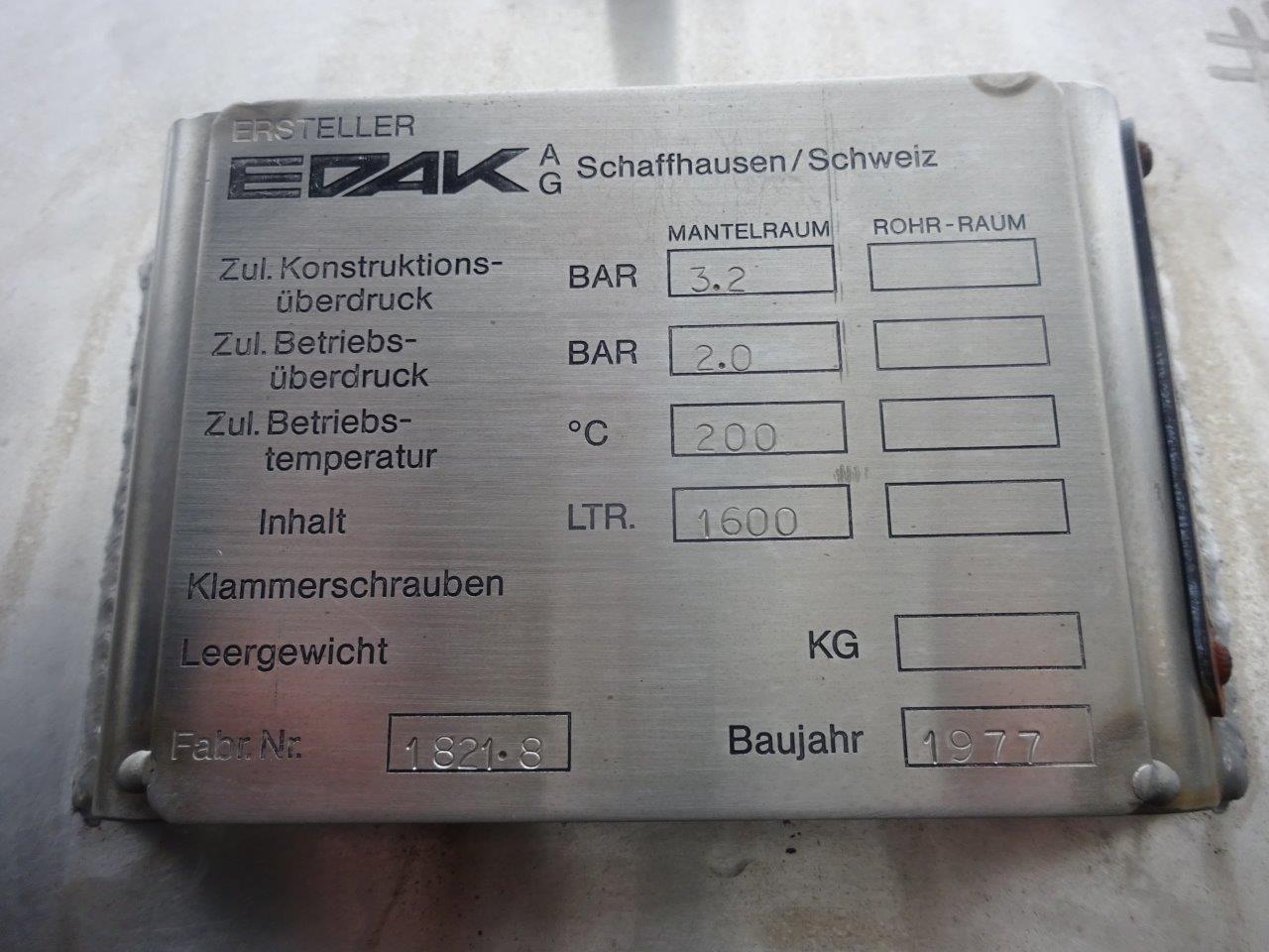 Unused Stainless Steel 304 Edak  Tank - IPP# 211695