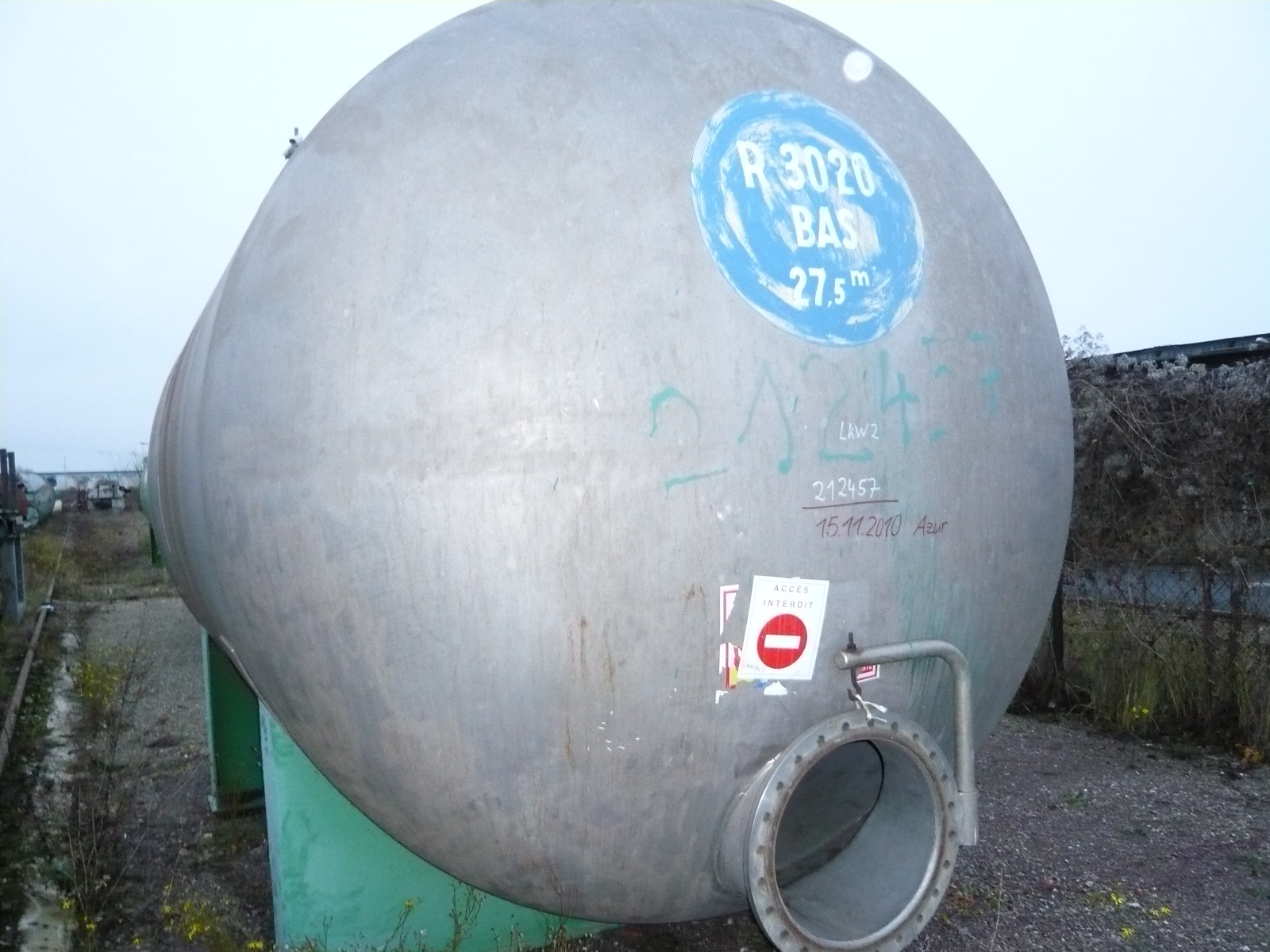 IPP# 212457, 27,500 L (7,265 gallons)  Stainless Steel 316  Tank For Sale