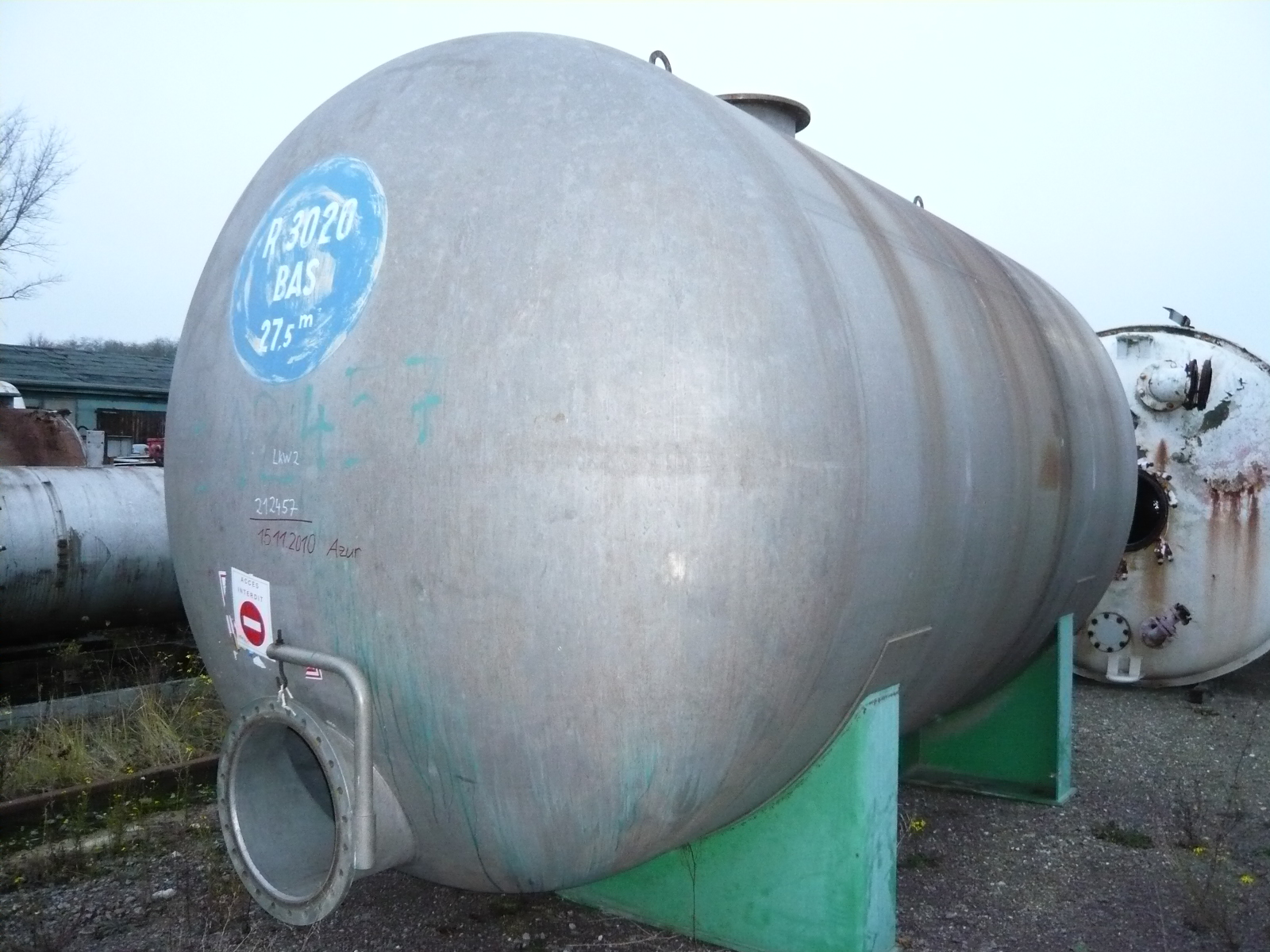 IPP# 212457, 27,500 L (7,265 gallons)  Stainless Steel 316  Tank For Sale