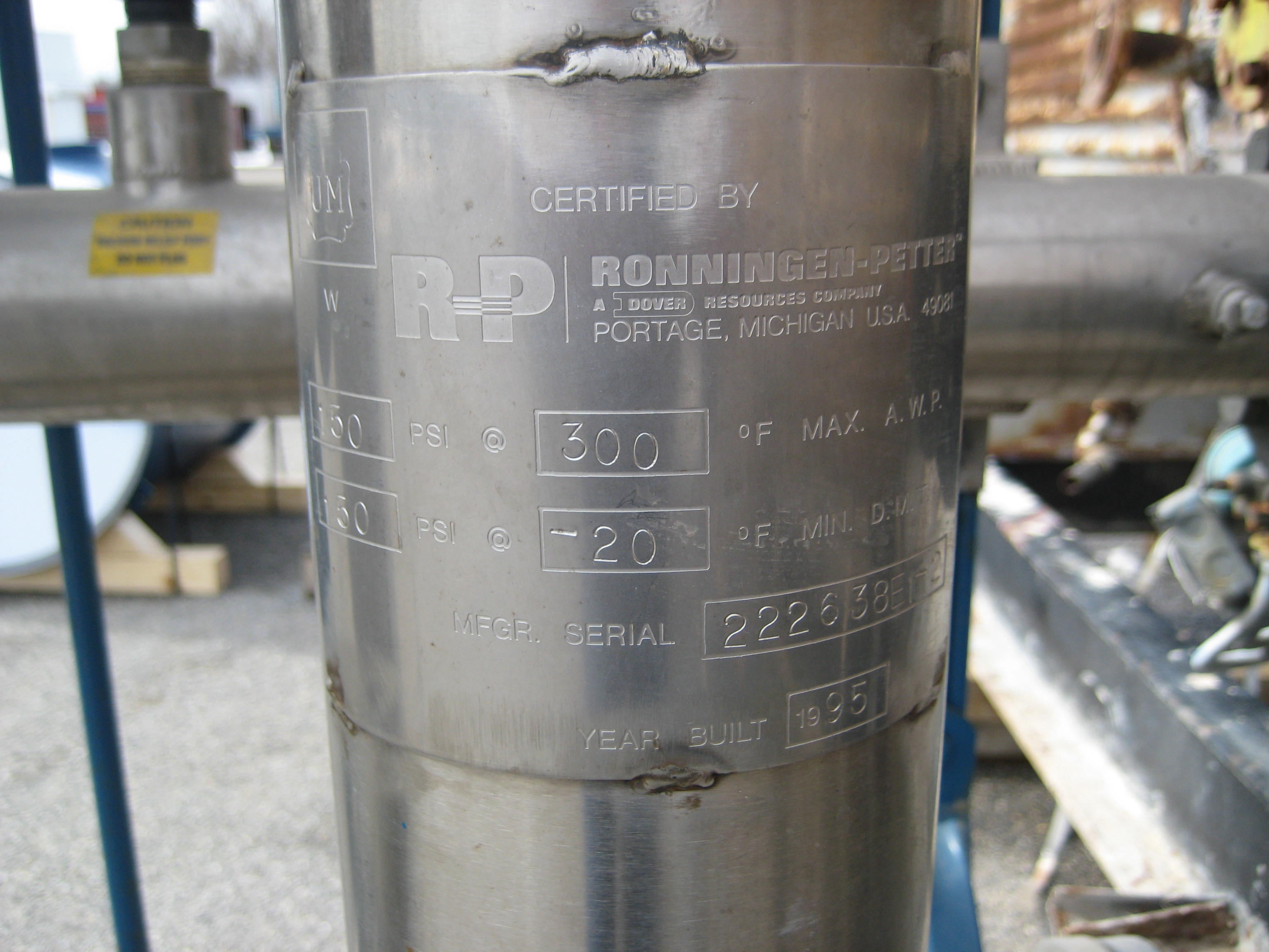 IPP# 212640, 0.65 m² (7 ft²)  Stainless Steel 304 Cartridge And Candle Filter For Sale