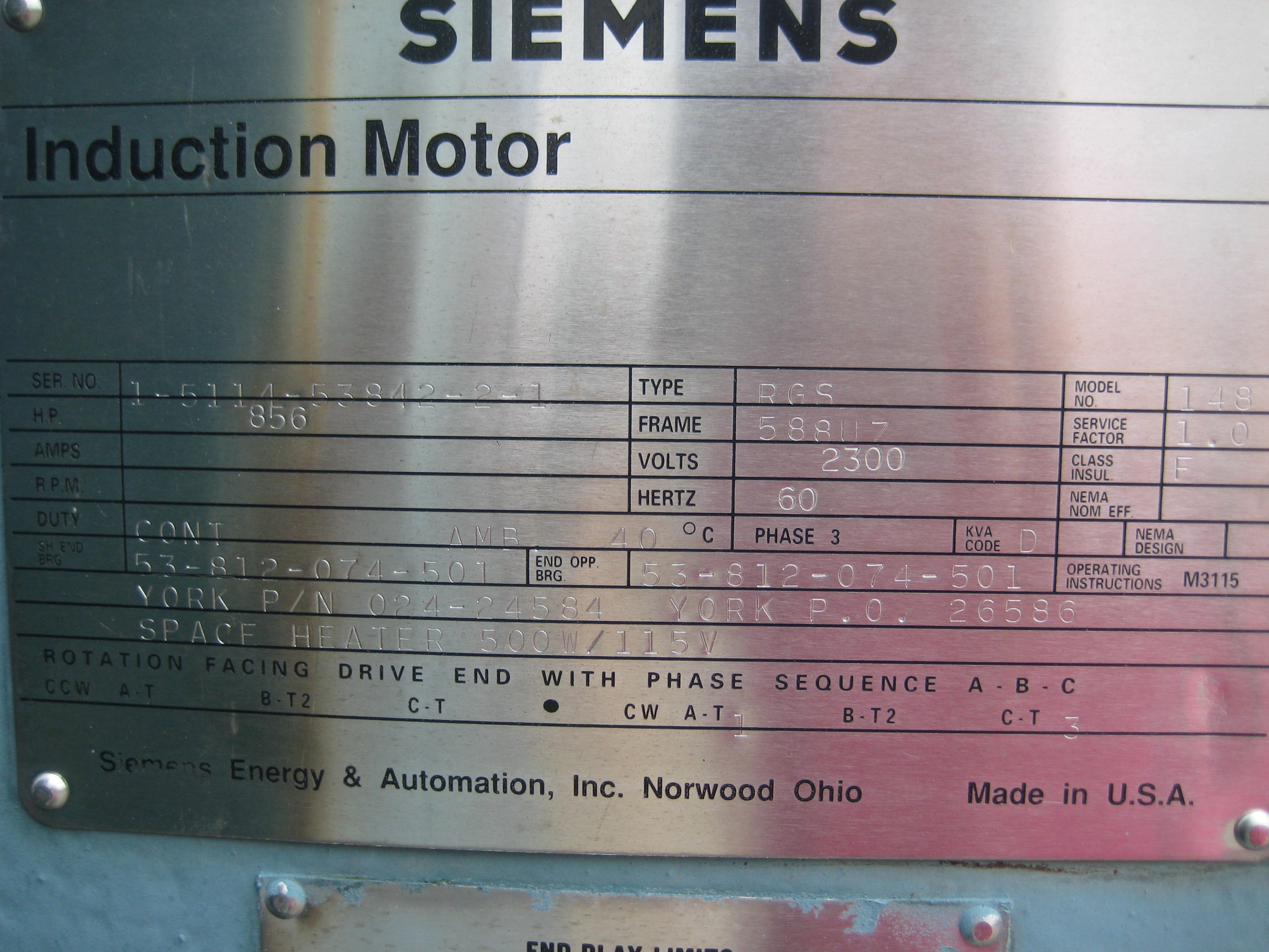 Motor Electrical - IPP# 212869