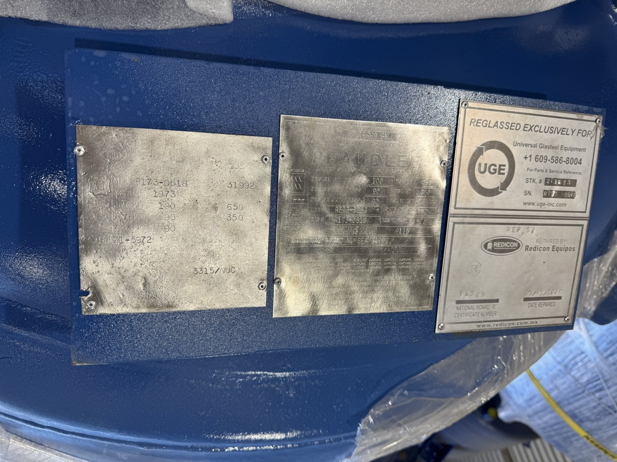 Glasslined Pfaudler RA Batch Type Body Only Reactor - IPP# 213873