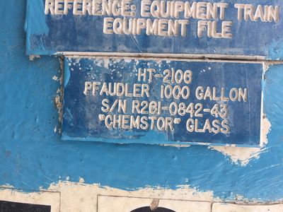 Glasslined Pfaudler Chemstor Tank - IPP# 224542