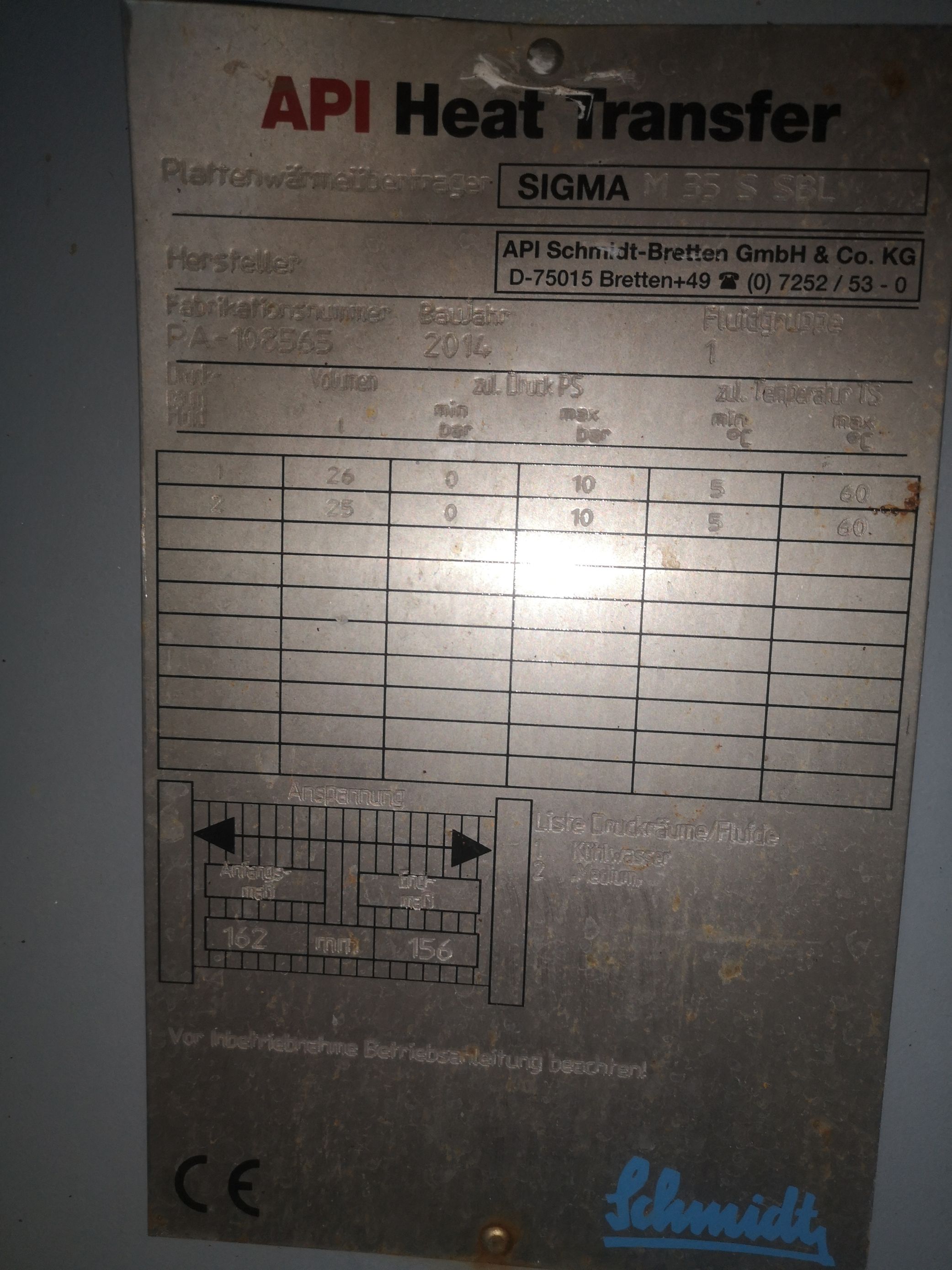 IPP# 228308, 13.1 m² (141 ft²)  Stainless Steel 316 Plate and Frame Heat Exchanger For Sale