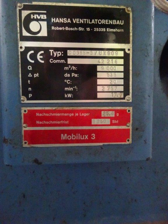 IPP# 229375, 9,000 m3/h (5,297 CFM)  Stainless Steel 321  Blower For Sale