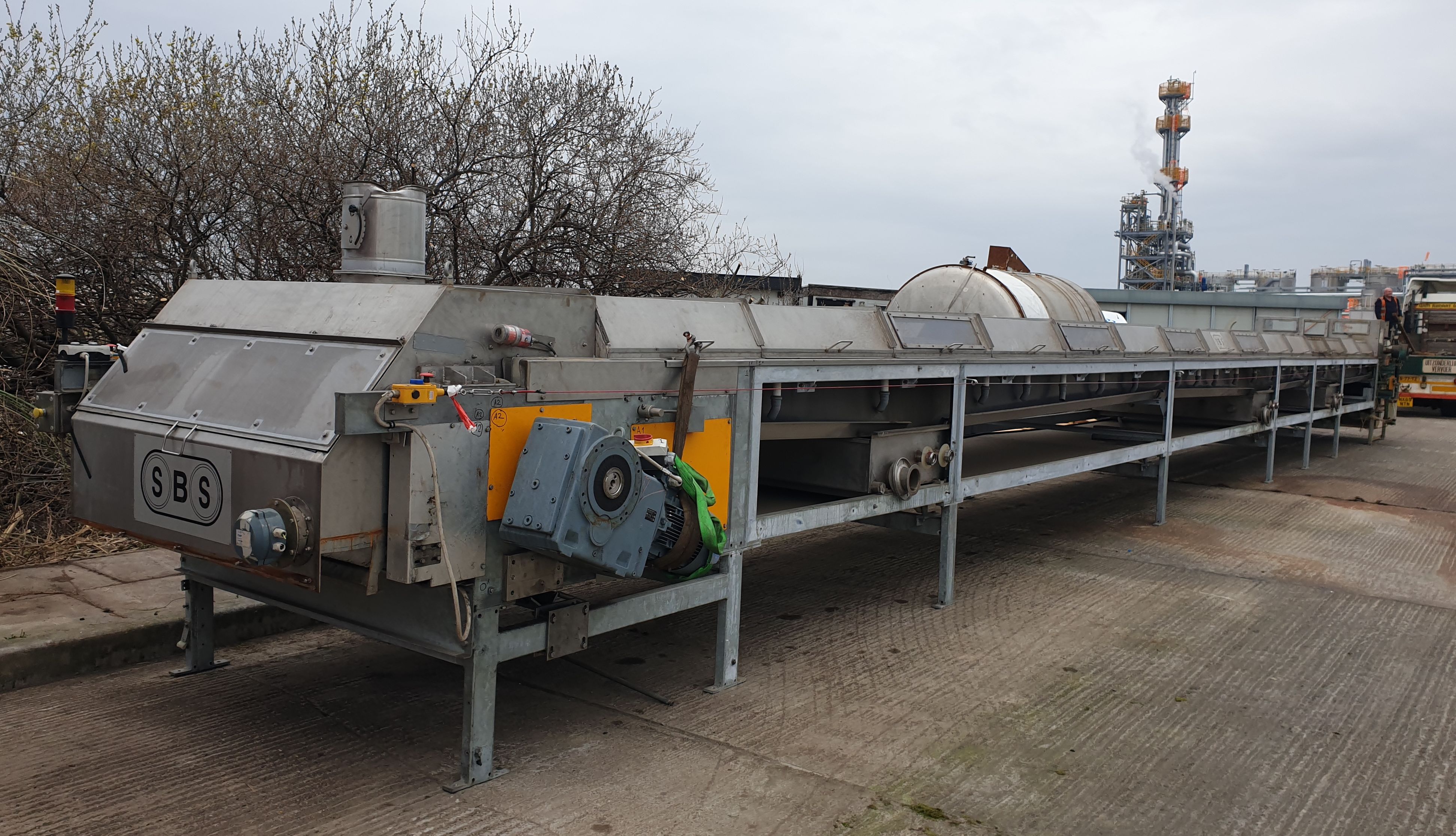 IPP# 229478, 1,500 mm (59.1 in)  Stainless Steel 304  Dryer-Flaker Drum and Belt For Sale