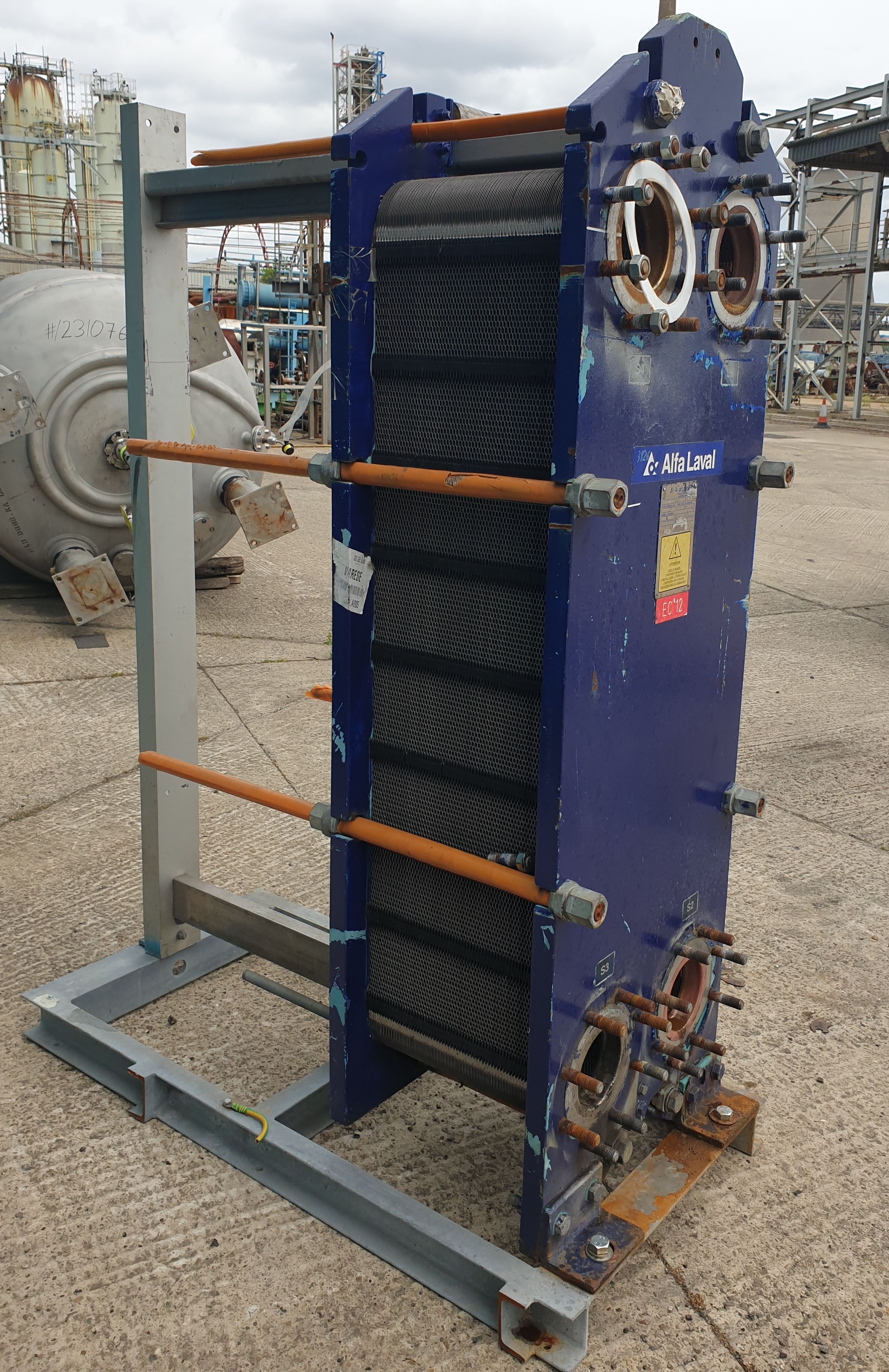 IPP# 229489, 76.9 m² (827.5 ft²)  Stainless Steel 316 Plate and Frame Heat Exchanger For Sale