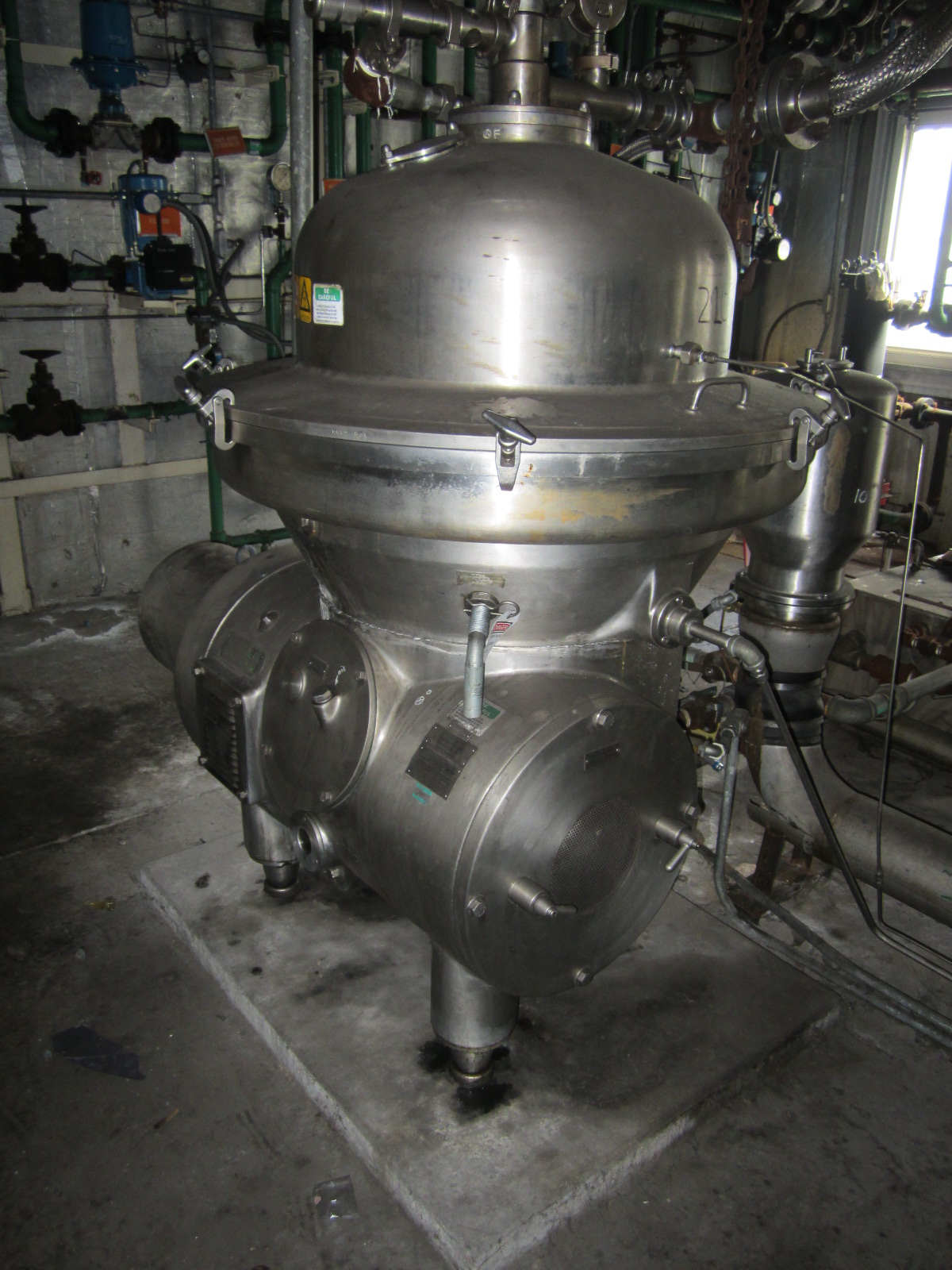 IPP# 220187, 30 kW (40.2 HP)  Stainless Steel 316  Centrifuge-Disc Bowl For Sale