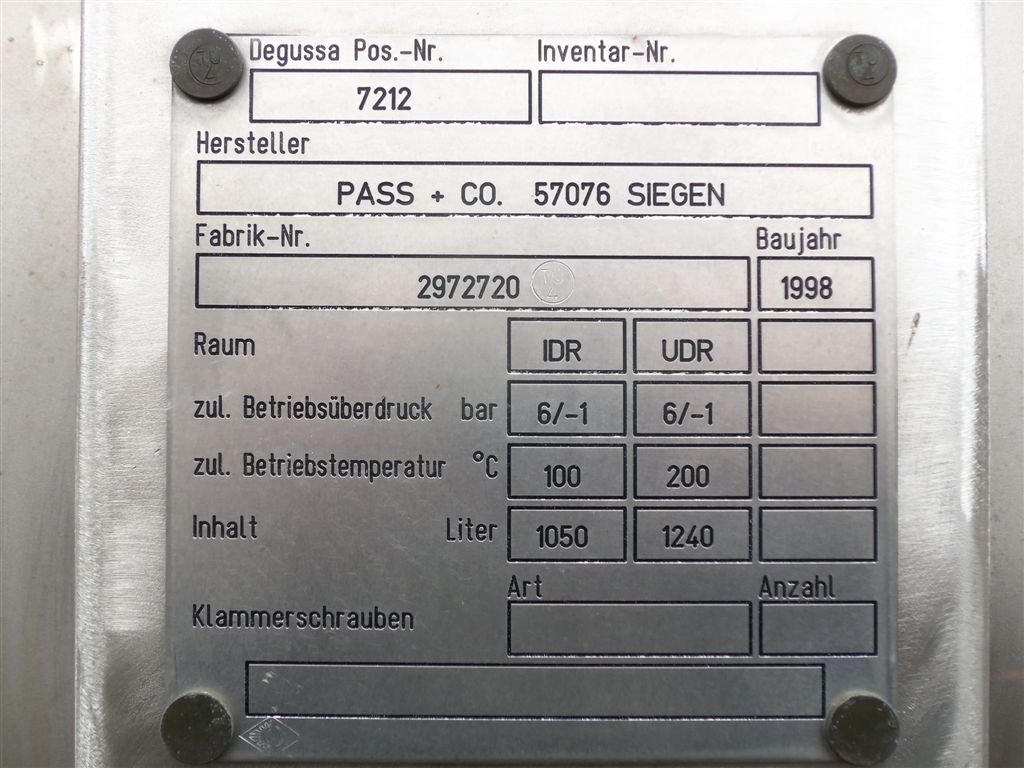 IPP# 220583, 111 m² (1,195 ft²)  Stainless Steel Austentic Shell and Tube Heat Exchanger For Sale