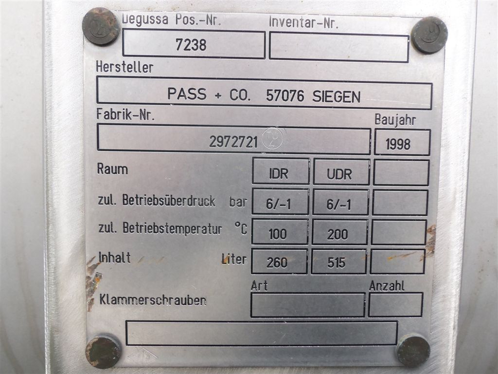 IPP# 220586, 35.4 m² (381 ft²)  Stainless Steel 321 Shell and Tube Heat Exchanger For Sale