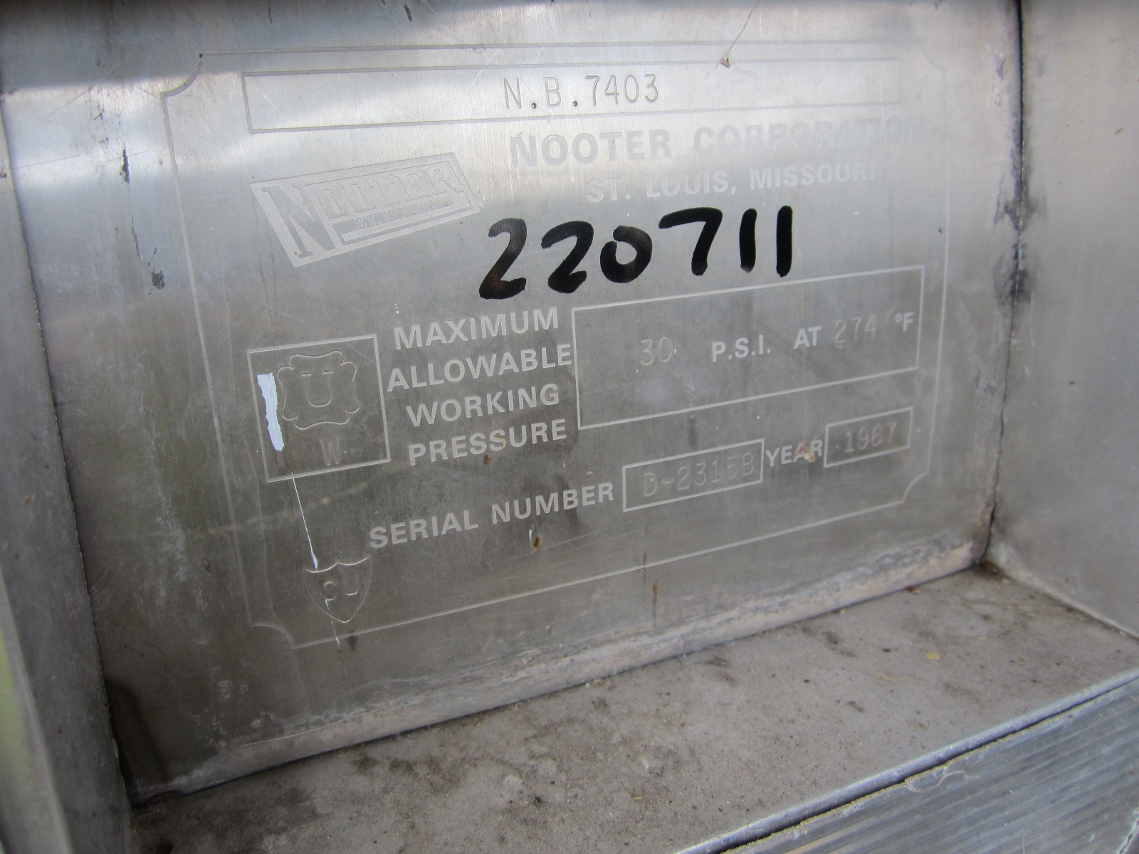 IPP# 220711,   Stainless Steel 304  Tank For Sale