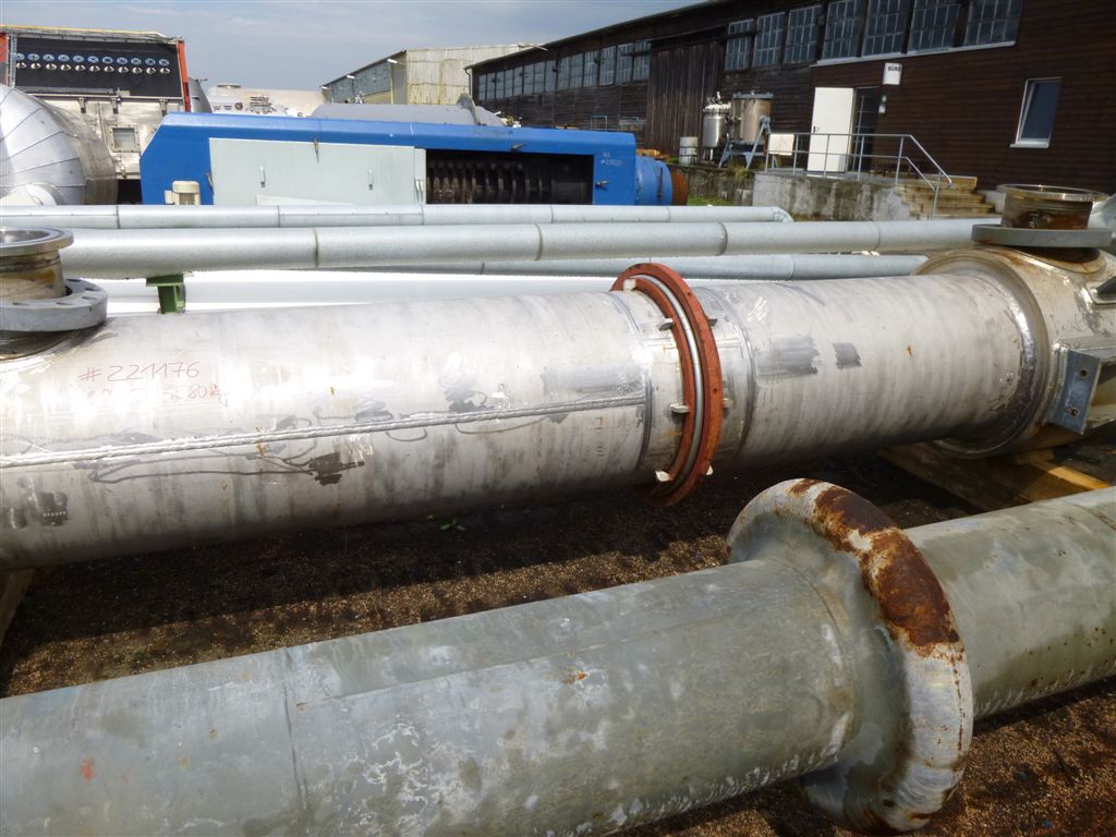 IPP# 221176, 251 m² (2,702 ft²)  Stainless Steel 316 Shell and Tube Heat Exchanger For Sale