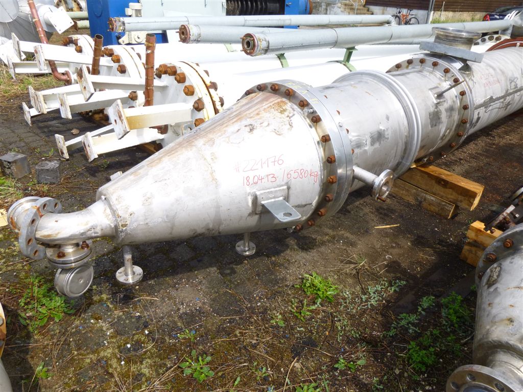 IPP# 221176, 251 m² (2,702 ft²)  Stainless Steel 316 Shell and Tube Heat Exchanger For Sale