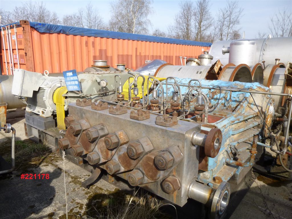 IPP# 221178, 25 m3/h (110.1 GPM)  Stainless Steel 316 Reciprocating Pump For Sale