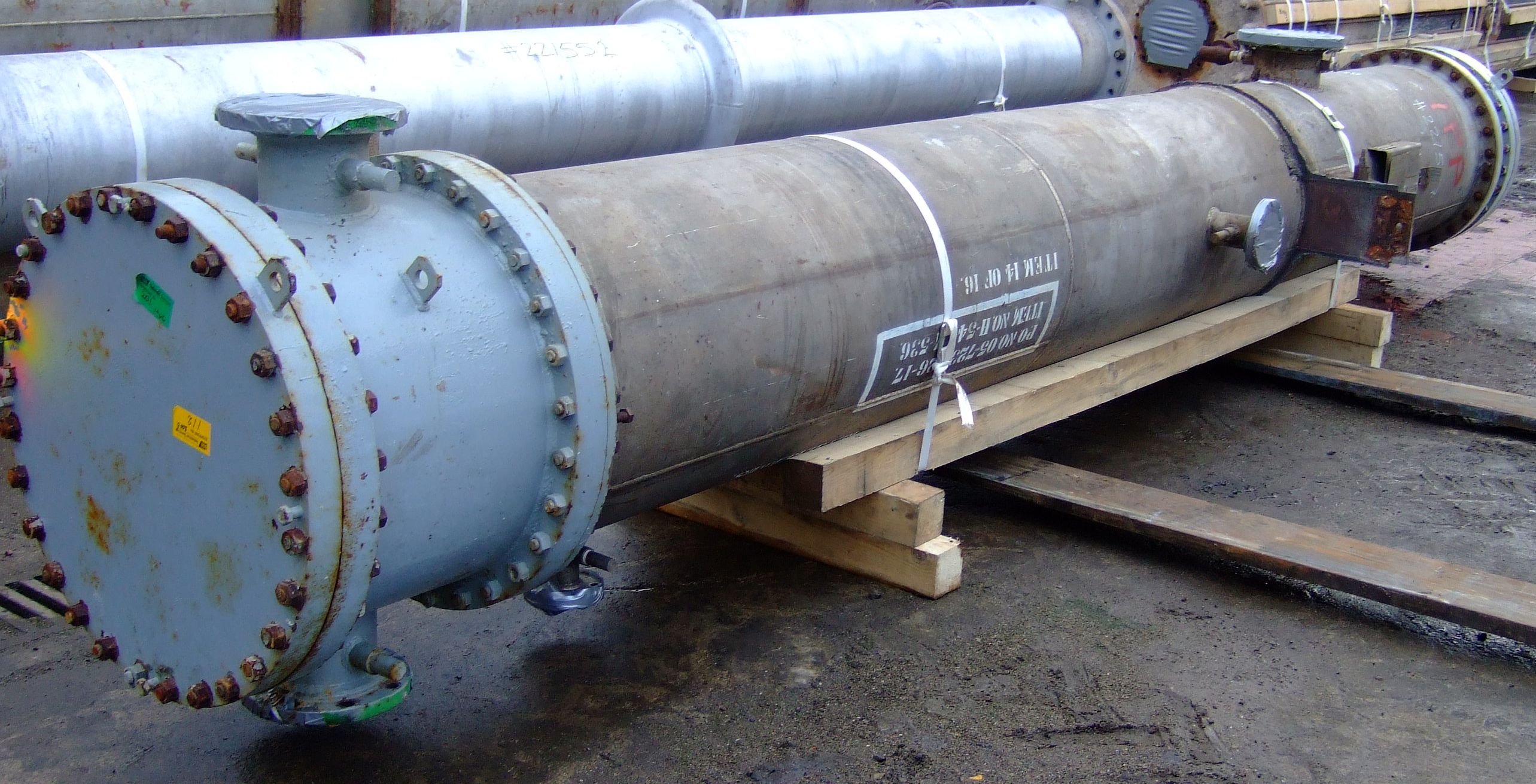 IPP# 221547, 99.2 m² (1,068 ft²)  Stainless Steel 321 Shell and Tube Heat Exchanger For Sale