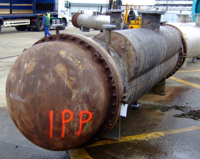 IPP# 221546, 93.4 m² (1,005 ft²)  Stainless Steel 304 Shell and Tube Heat Exchanger For Sale