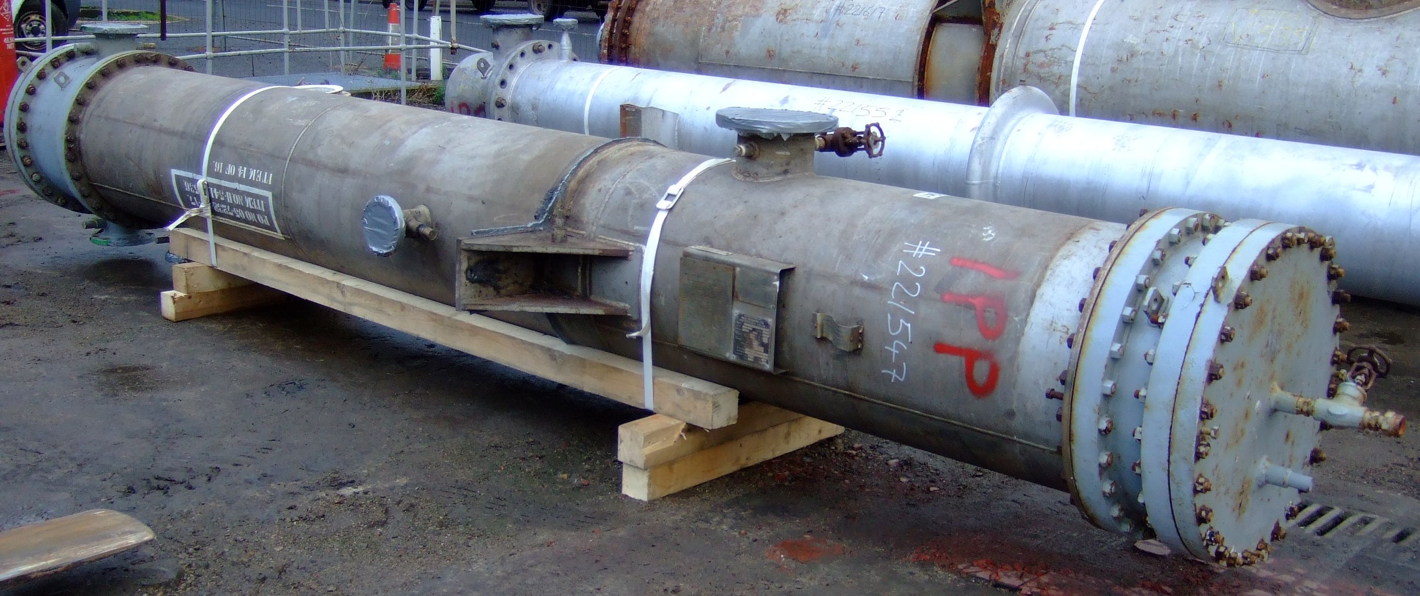 IPP# 221547, 99.2 m² (1,068 ft²)  Stainless Steel 321 Shell and Tube Heat Exchanger For Sale