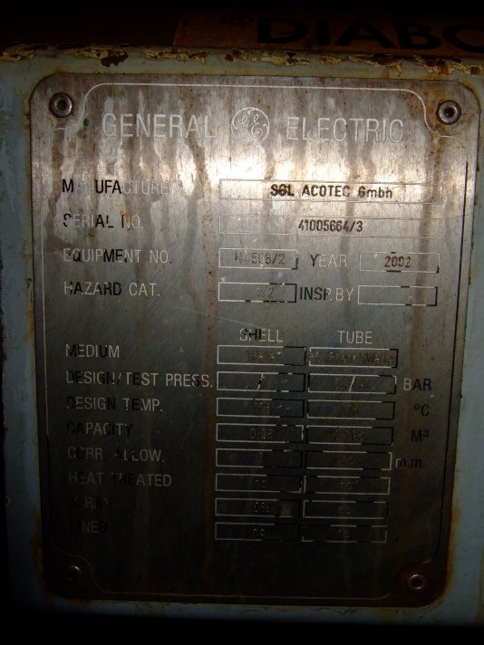 IPP# 221506, 21.9 m² (235.7 ft²)  Graphite Shell and Tube Heat Exchanger For Sale