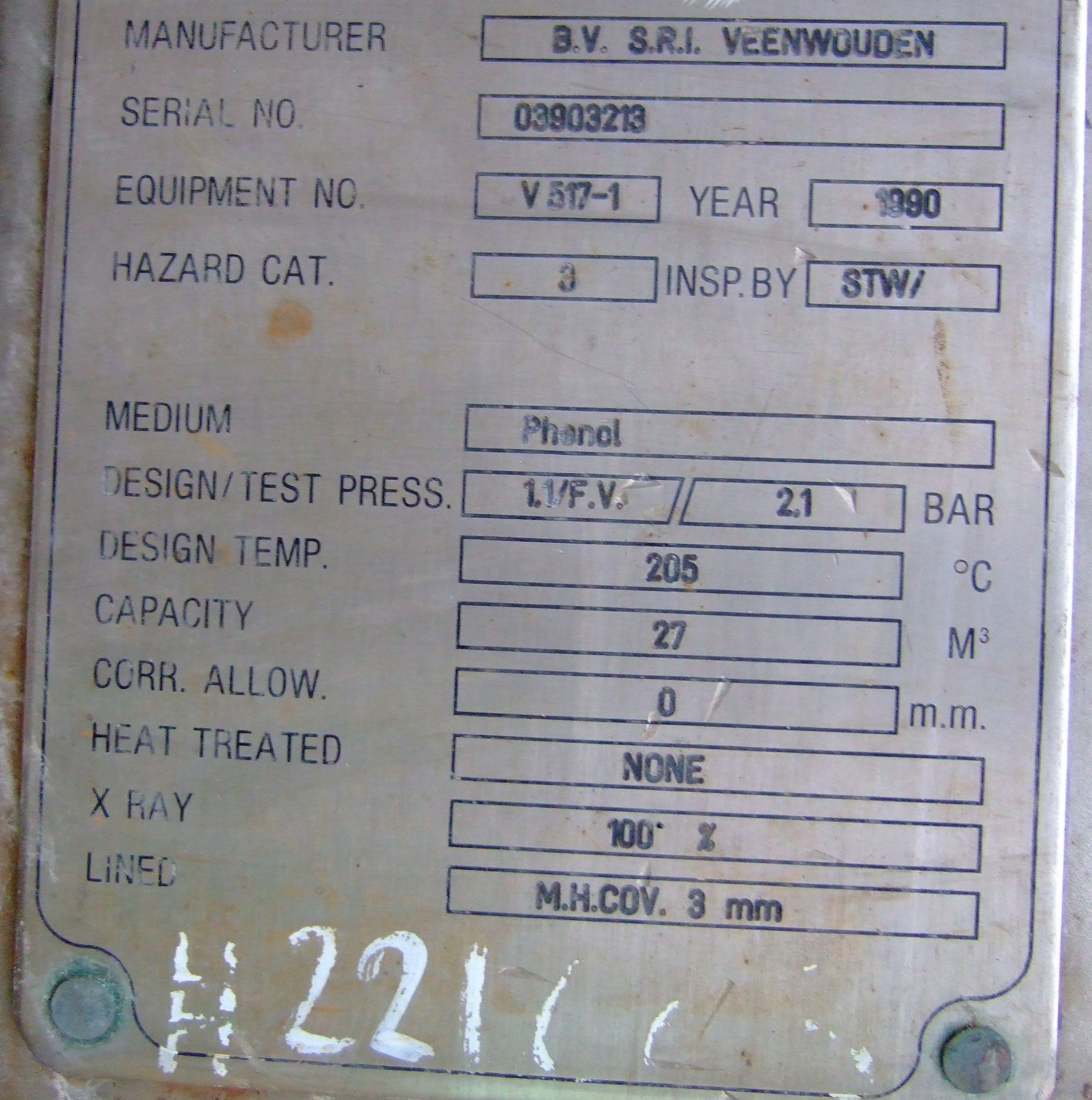  Packed Column 2,300 mm (89.8 in) Stainless Steel 304 For Sale - IPP# 221603