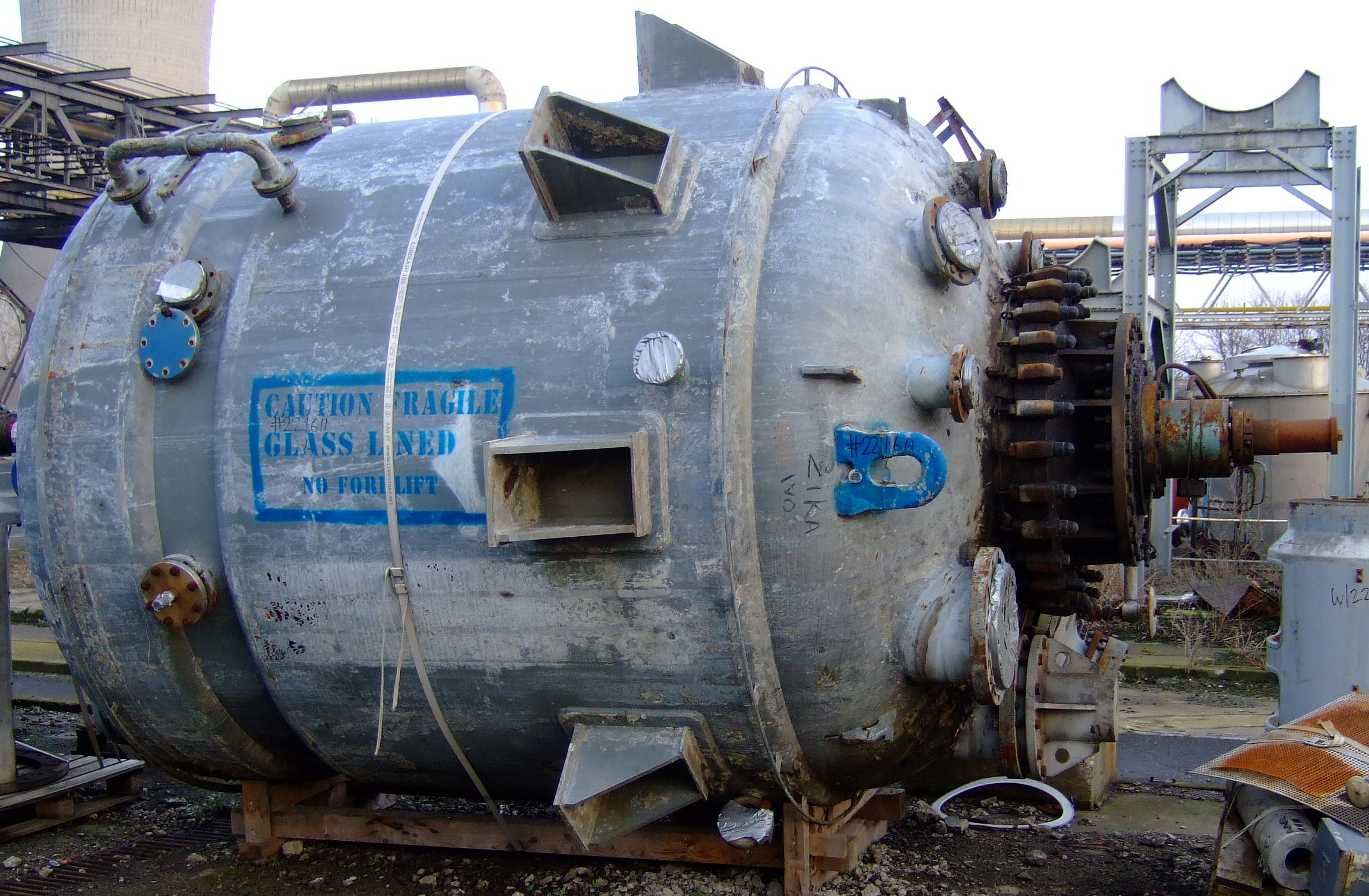 IPP# 221611, 13,330 L (3,521 gallons)  Glasslined Batch-Type Agitated Reactor For Sale