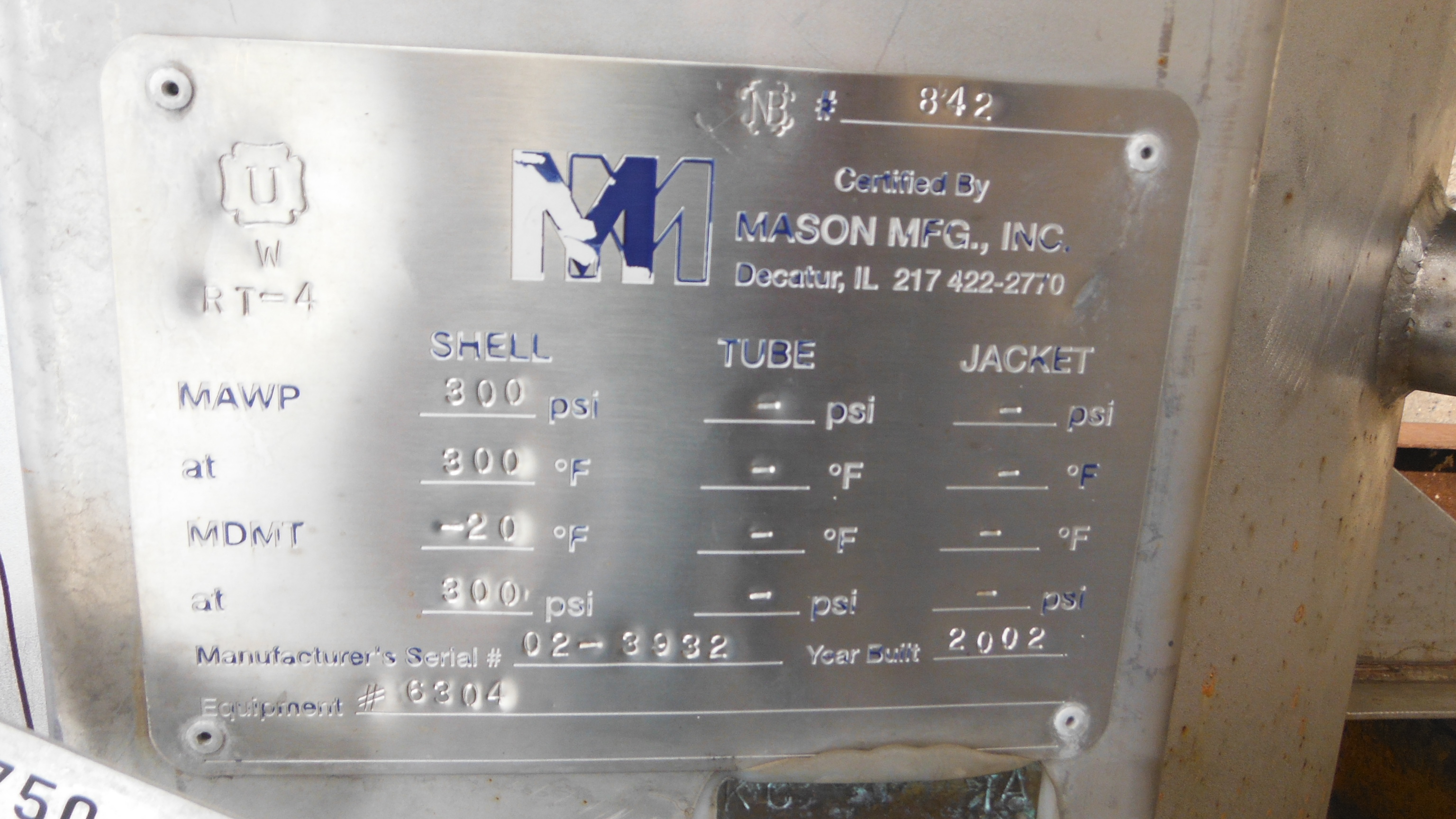 Stainless Steel 316 Tank - IPP# 222075