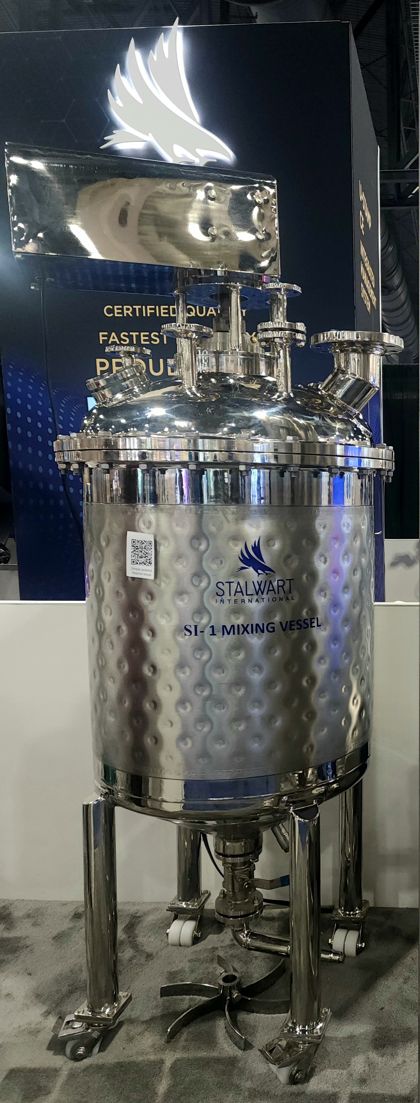 IPP# 222030, 400 L (105.7 gallons) New Stainless Steel 316 Batch-Type Agitated Reactor For Sale