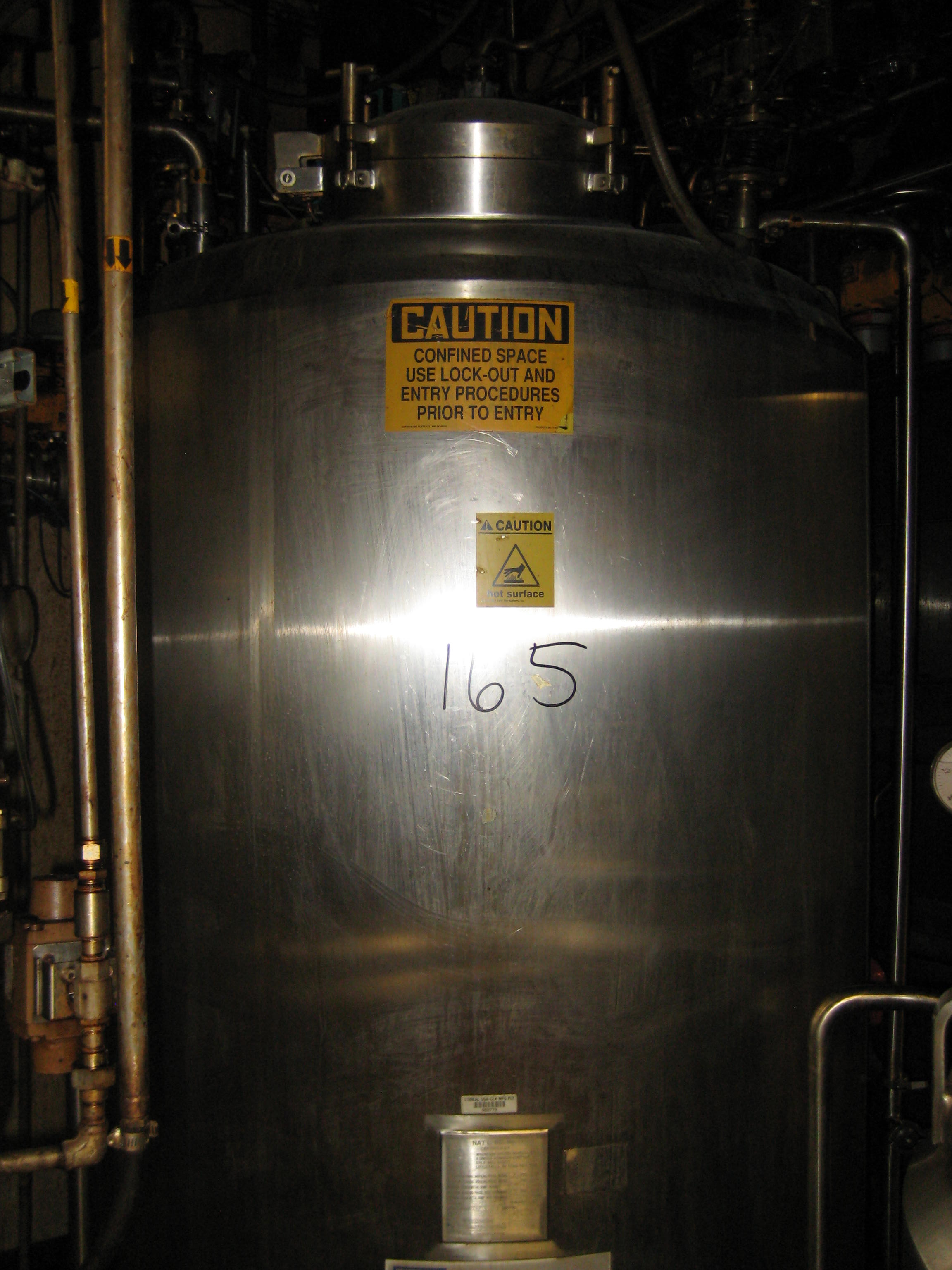 IPP# 223165, 2,998 L (792 gallons)  Stainless Steel 316 Batch-Type Agitated Reactor For Sale