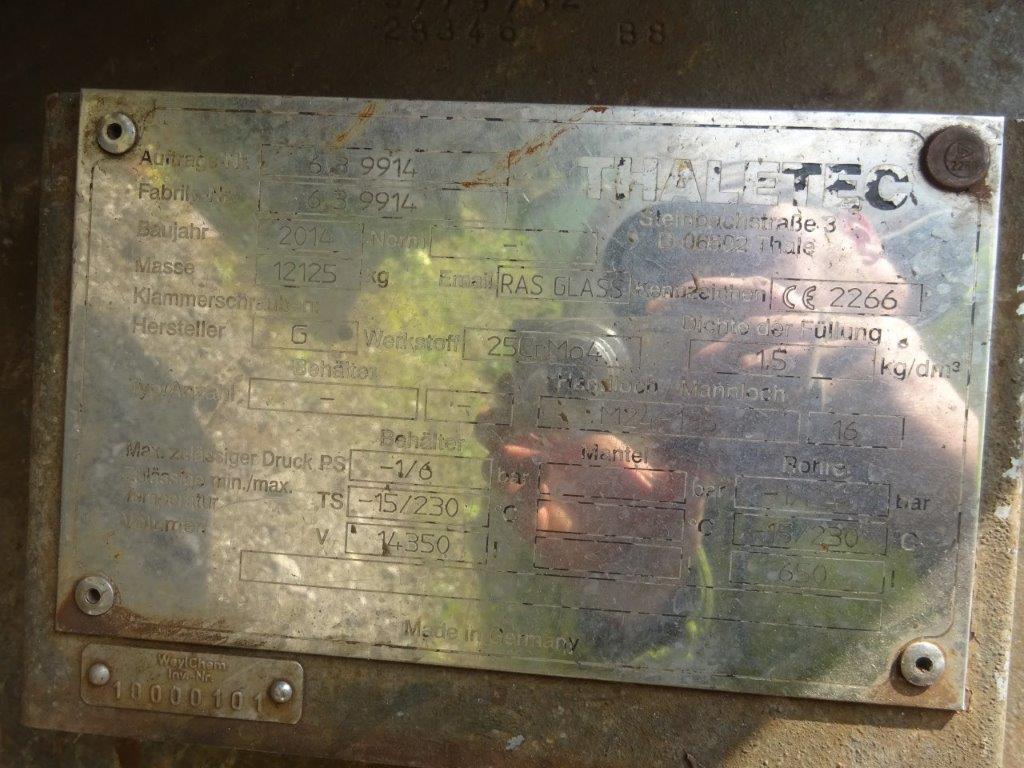 Glasslined Thaletec Batch-Type Agitated Reactor - IPP# 234261