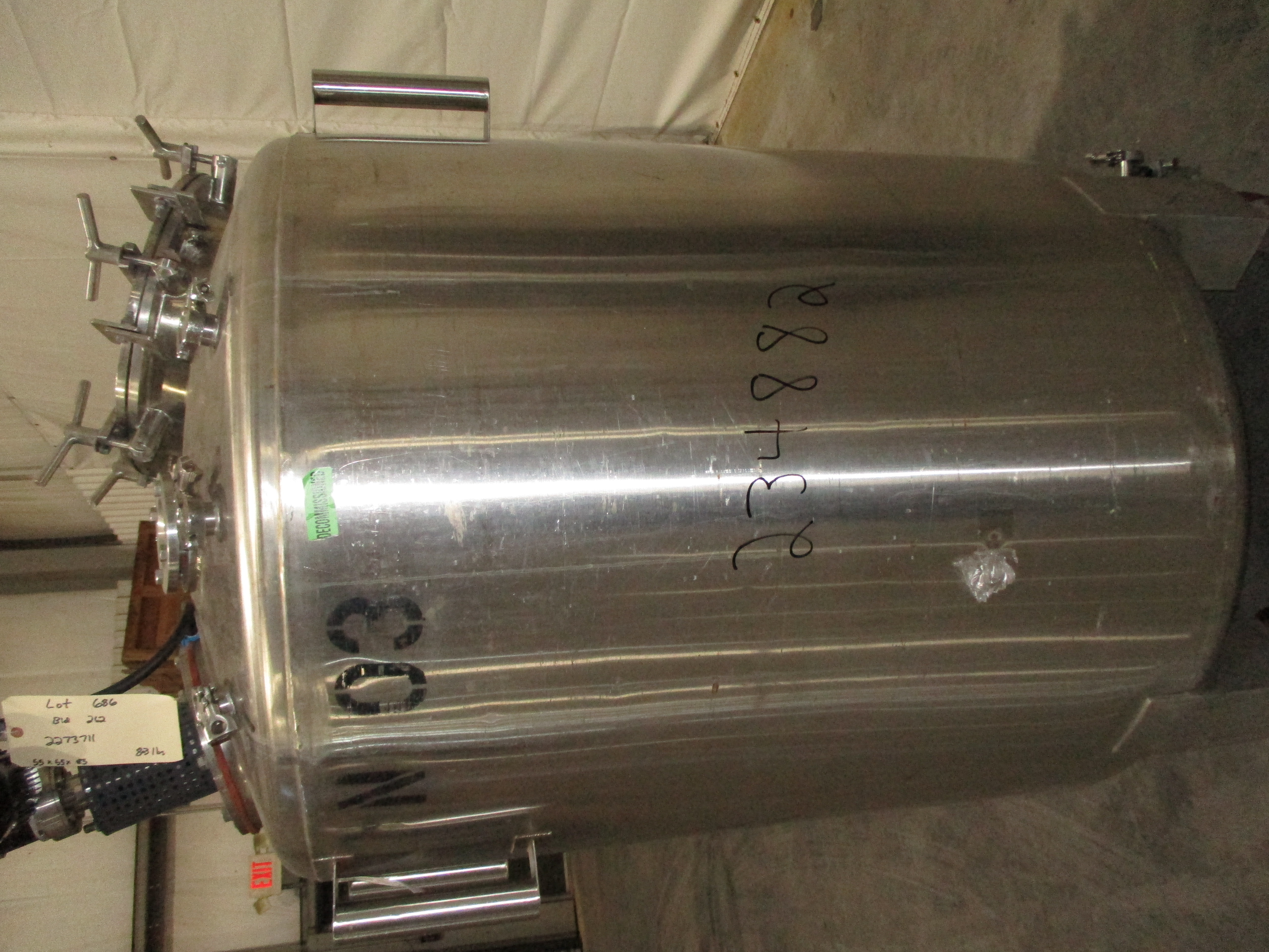 Stainless Steel 304 Apache Stainless Equipment Corp. Tank - IPP# 234882