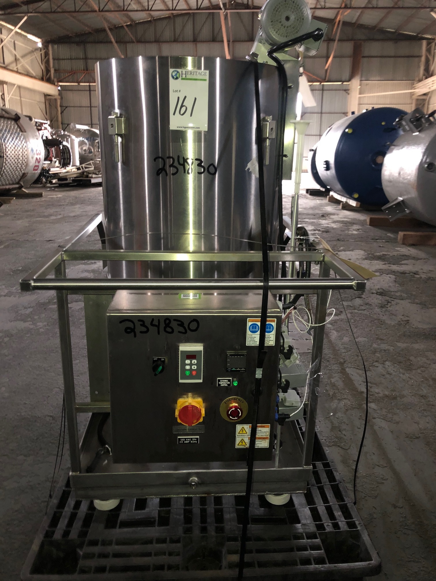 IPP# 234830, 250 L (66 gallons)  Stainless Steel 304 Batch-Type Agitated Reactor For Sale