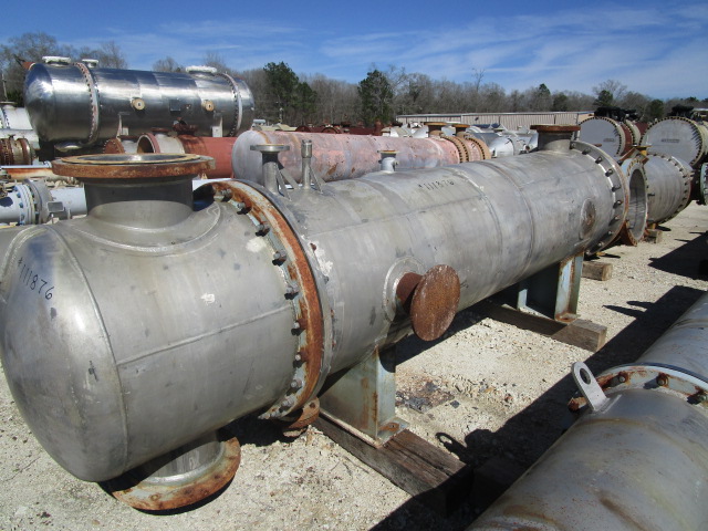 IPP# 235349, 110.1 m² (1,185 ft²) Unused Stainless Steel 304 Shell and Tube Heat Exchanger For Sale