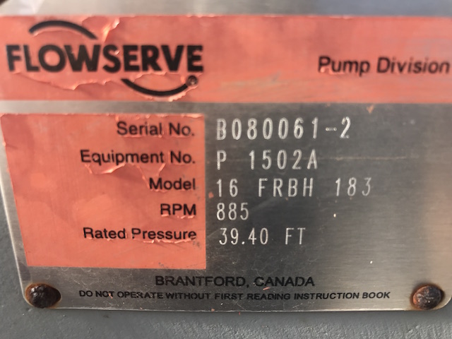 Unused Centrifugal Pump 1,800 m3/h (7,900 GPM) Stainless Steel 316 For Sale - IPP# 235395