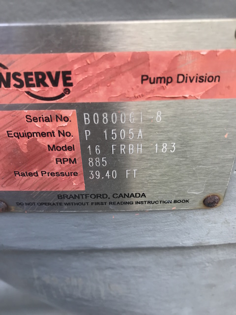 IPP# 235401, 1,800 m3/h (7,925 GPM) Unused Stainless Steel 316 Centrifugal Pump For Sale