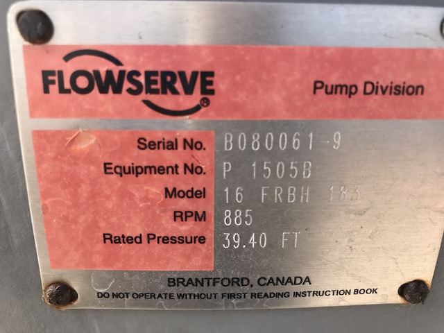 IPP# 235402, 1,800 m3/h (7,925 GPM) Unused Stainless Steel 316 Centrifugal Pump For Sale