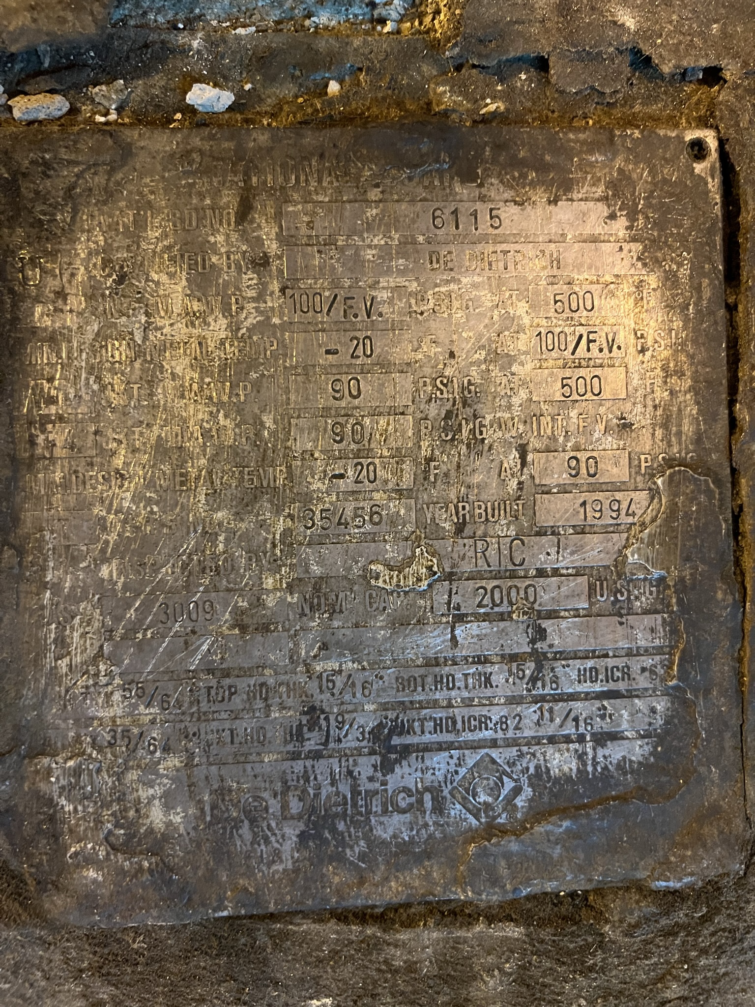 Glasslined DeDietrich Batch-Type Agitated Reactor - IPP# 235923