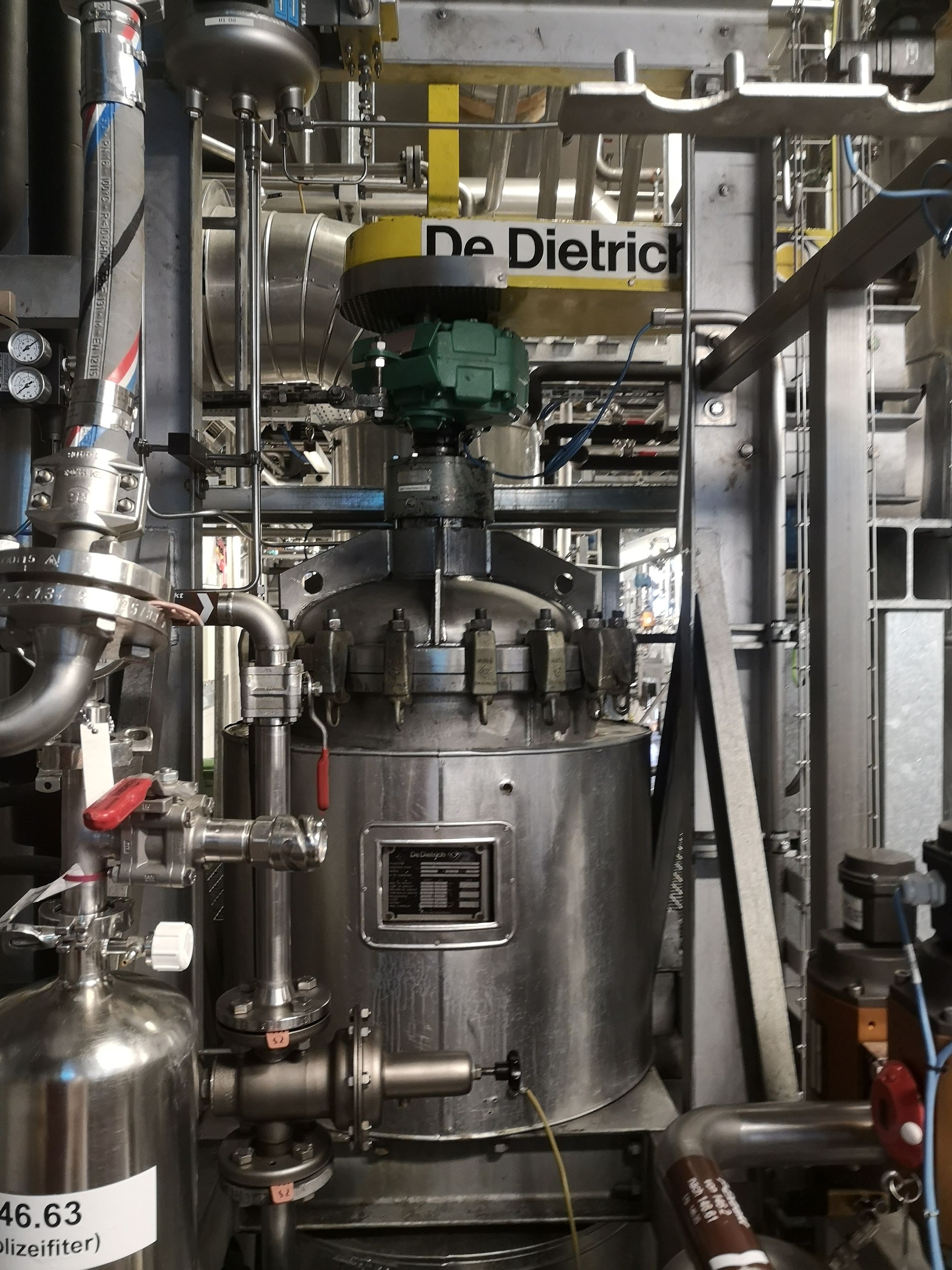 Stainless Steel 316 DeDietrich M450P 4M2 Wiped/Thin Film Evaporator - IPP# 236071