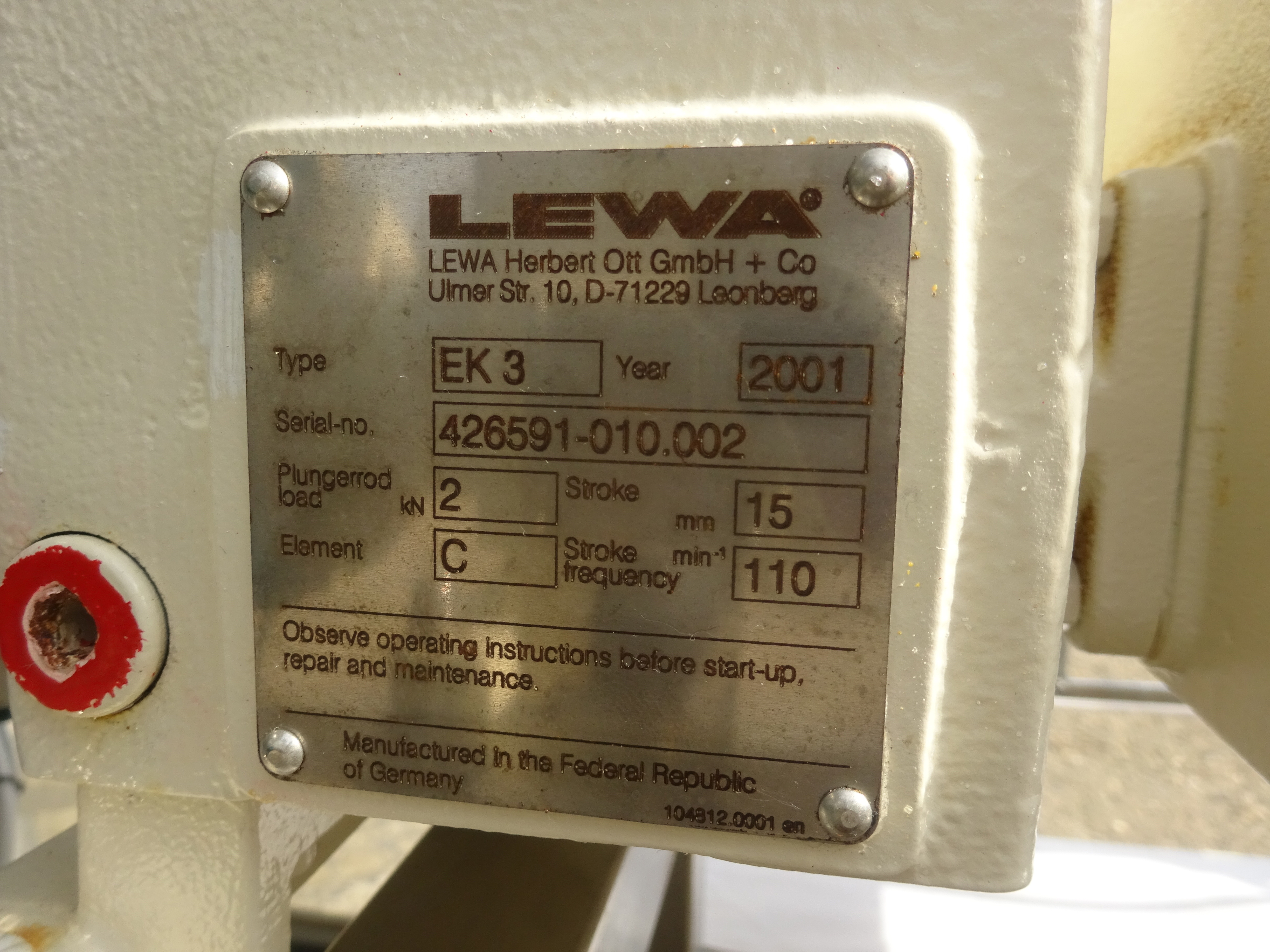 Stainless Steel 316 Amersham Bioscience/GE  Column - IPP# 239360