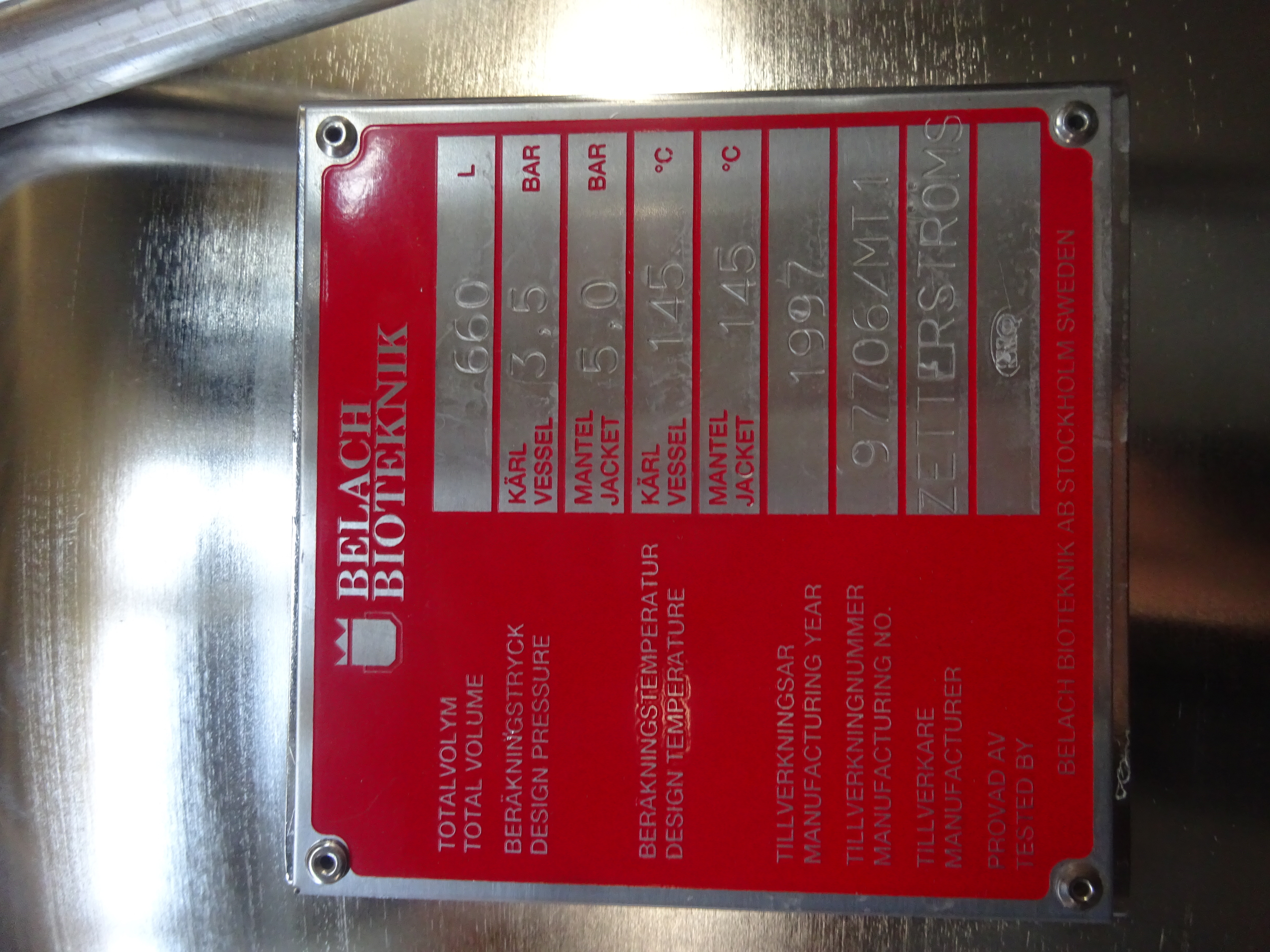 Stainless Steel 316 Zetterstroms Batch-Type Agitated Reactor - IPP# 239300