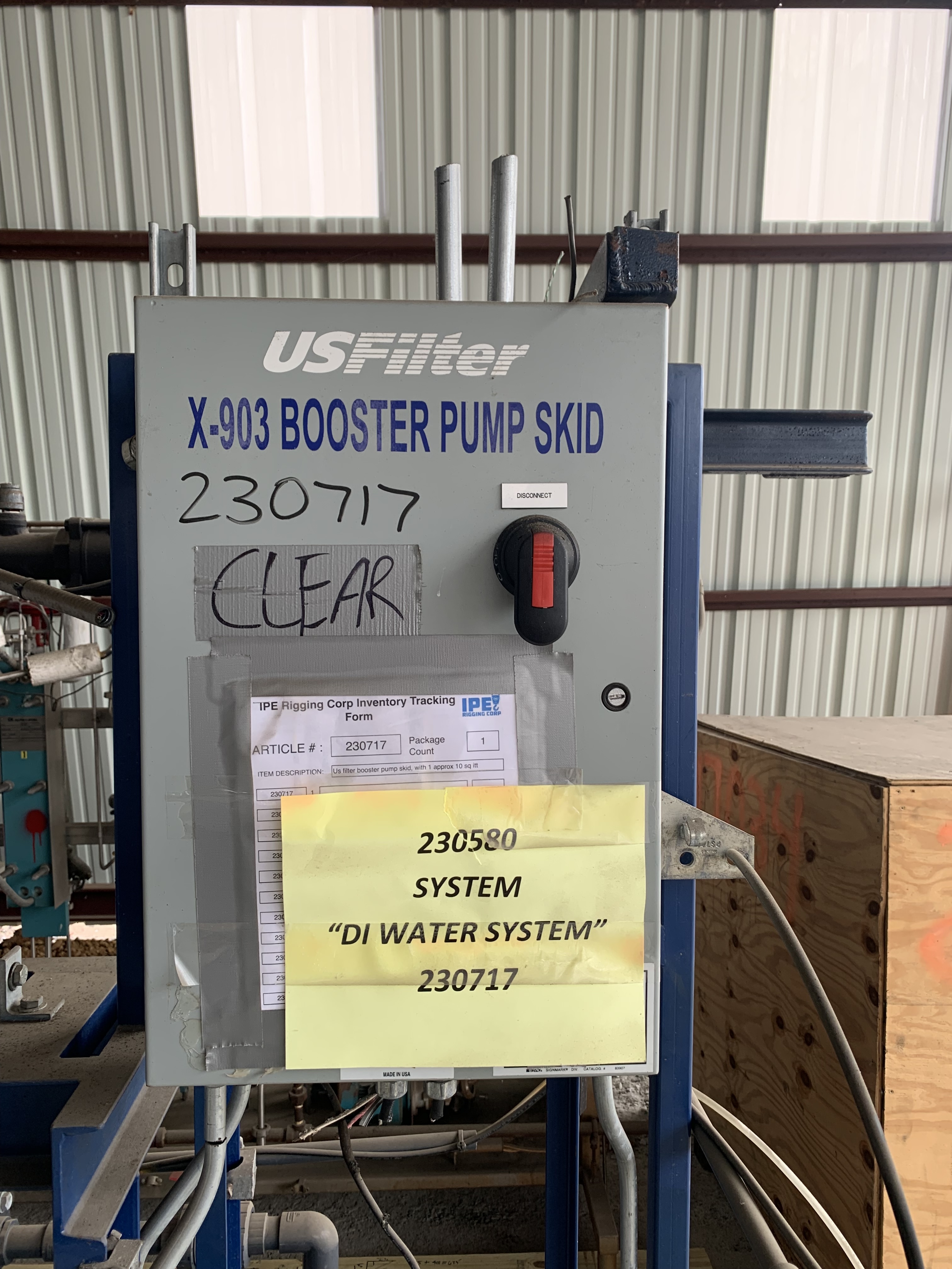 US Filter  Water Treatment - IPP# 230717