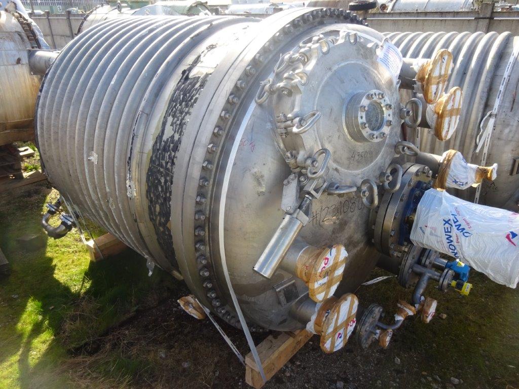  Batch-Type Agitated Reactor 8,500 L (2,250 gallons) Stainless Steel Austenitic For Sale - IPP# 231080