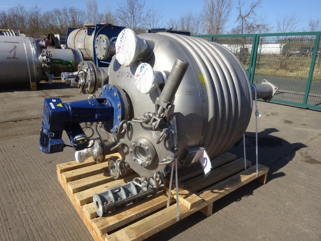 IPP# 231174, 1,666 L (440.1 gallons)  Stainless Steel Austentic Batch-Type Agitated Reactor For Sale