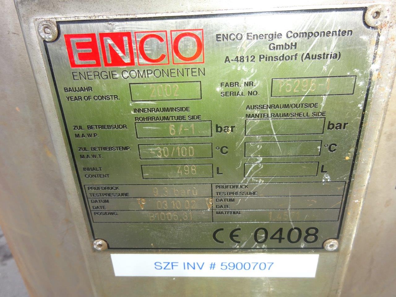   Tank 400 L (105.7 gallons) Stainless Steel Austenitic For Sale - IPP# 231104