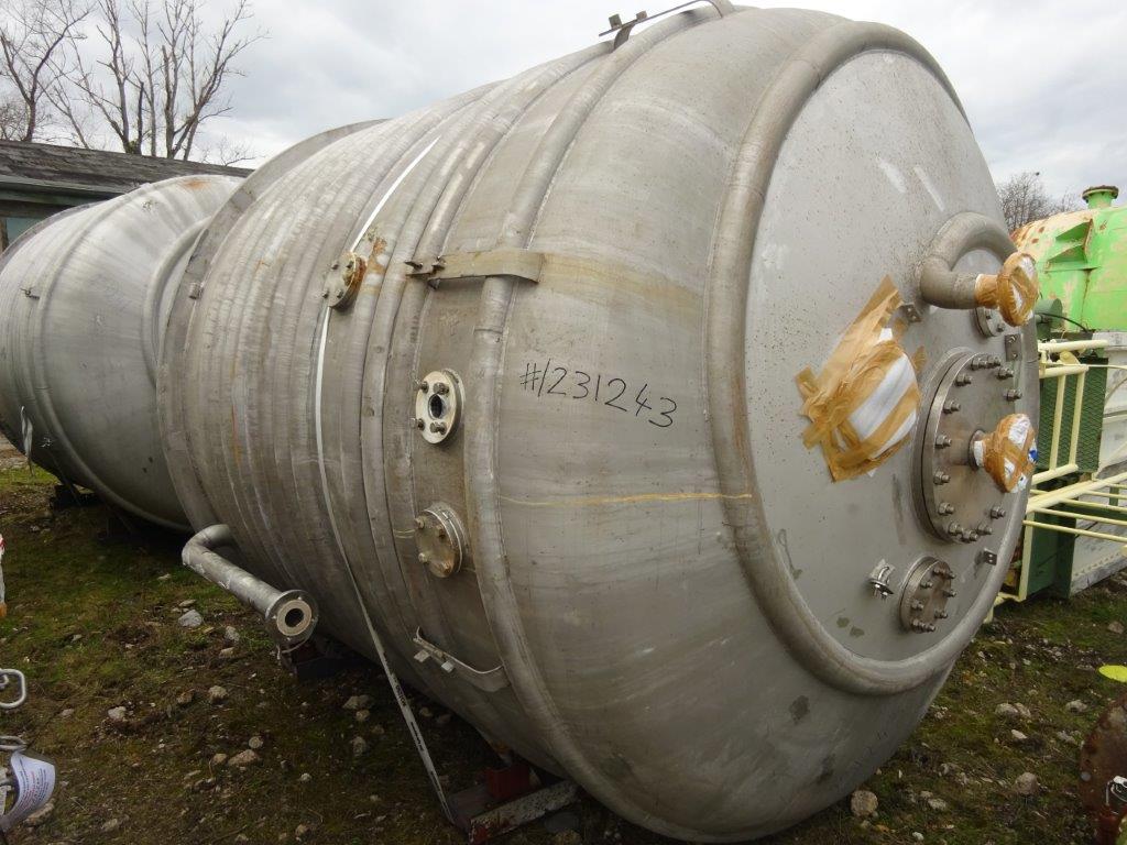 IPP# 231243, 13,350 L (3,527 gallons)  Stainless Steel Austentic Batch-Type Agitated Reactor For Sale