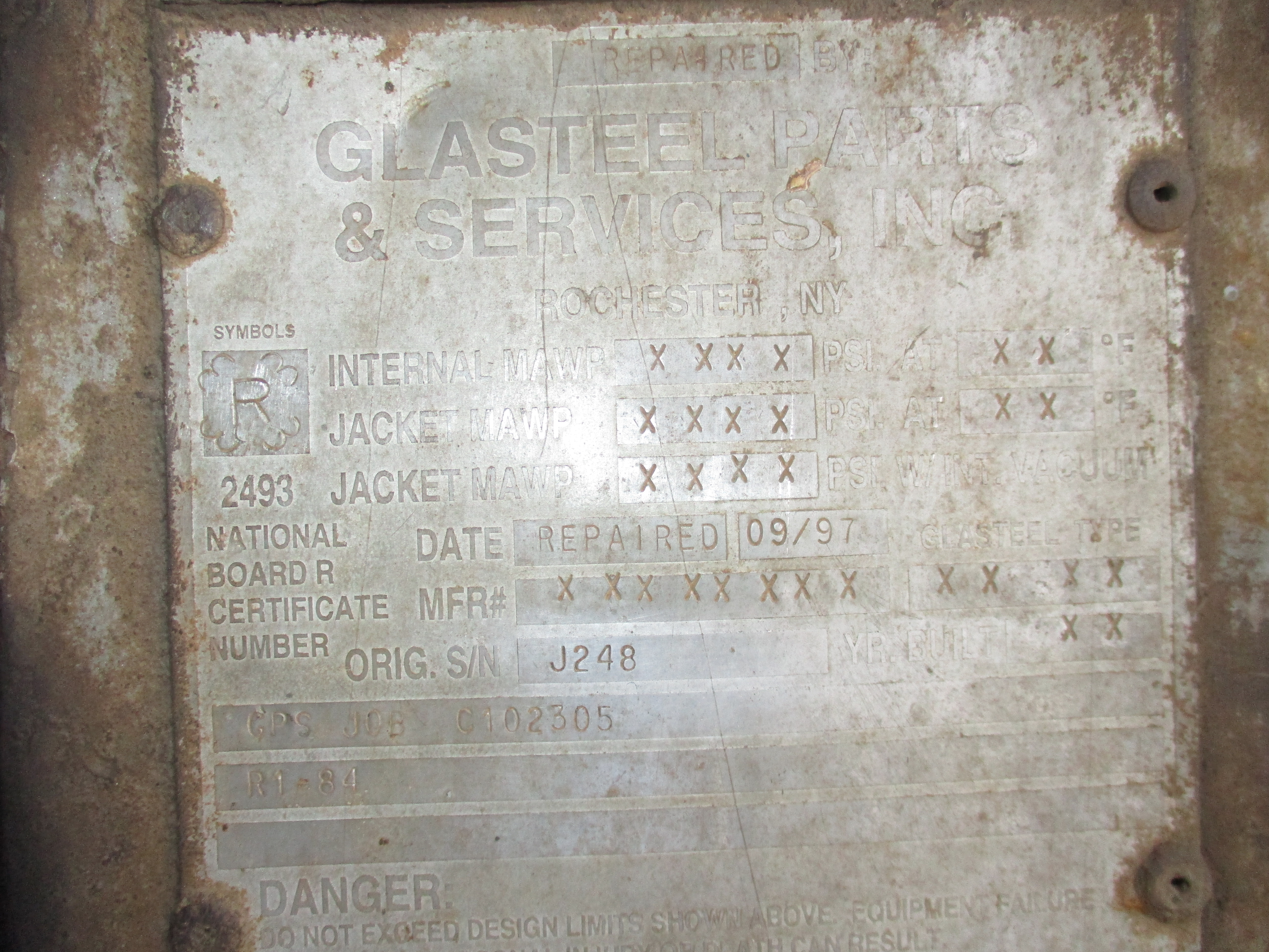 IPP# 232078, 15,142 L (4,000 gallons)  Glasslined Batch-Type Agitated Reactor For Sale