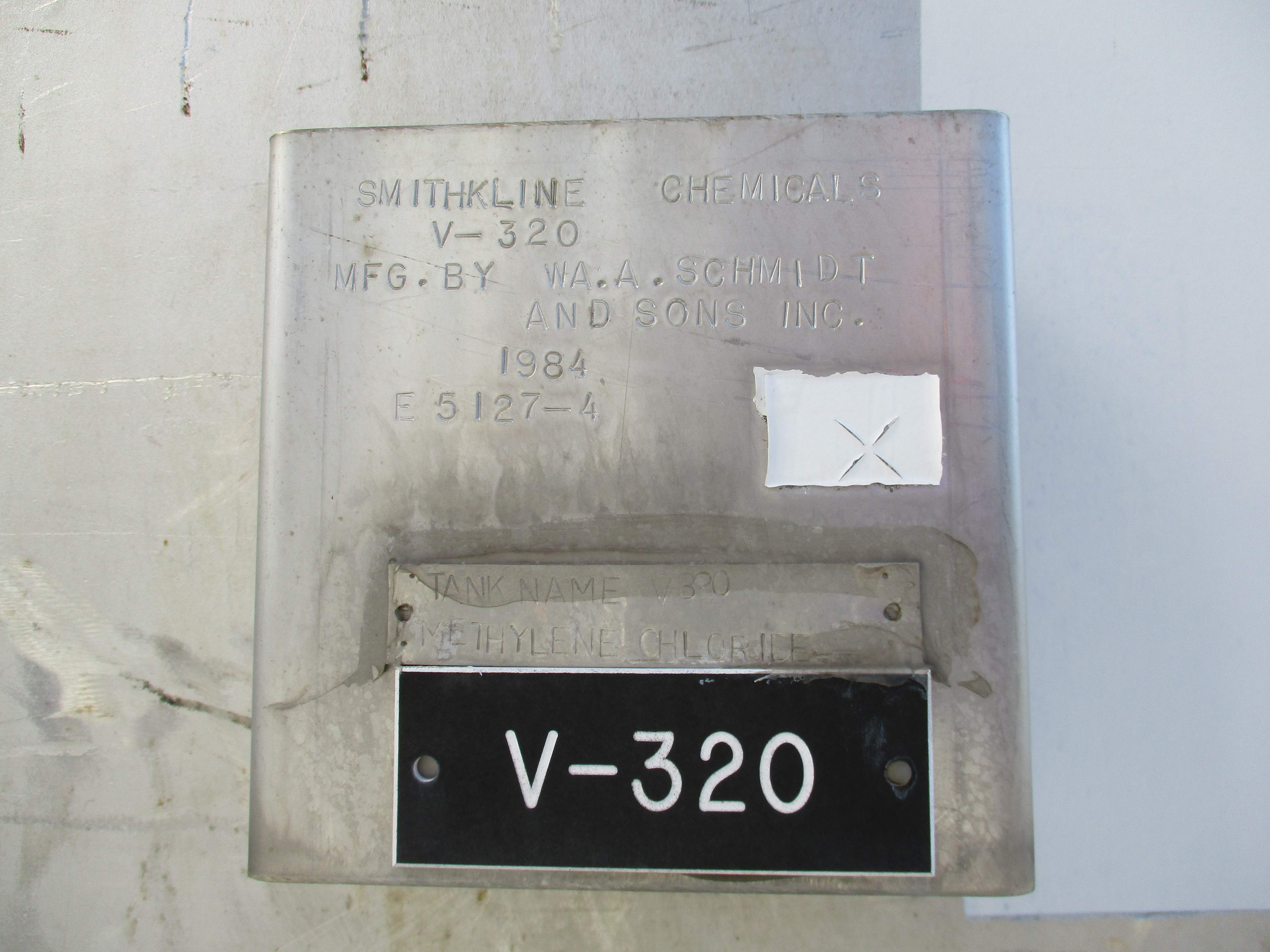 Stainless Steel 304 W.A. A. Schmidt and Sons  Tank - IPP# 233080